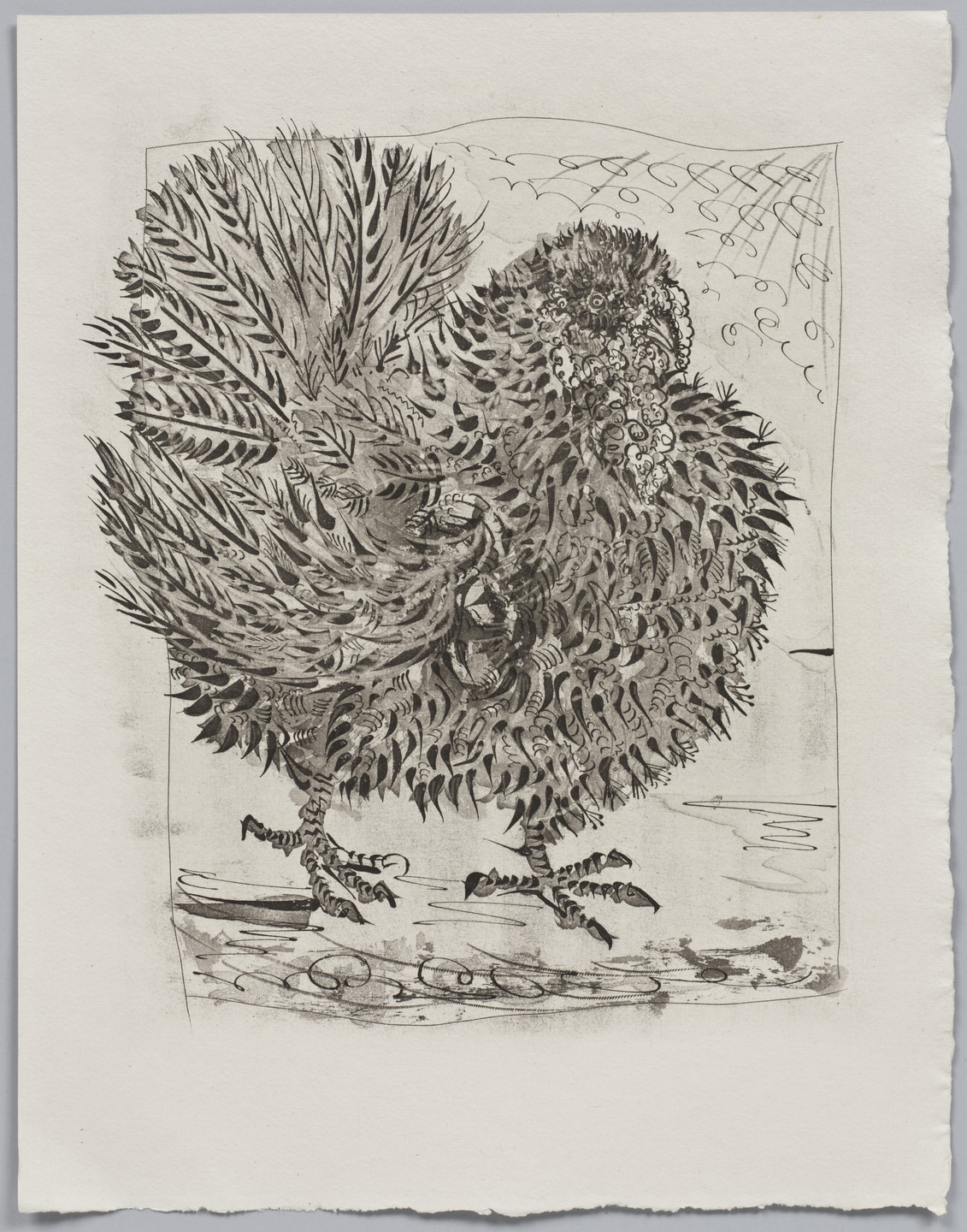 Pablo Picasso. The Turkey (Le Dindon) (plate XIX, facing page 122) from Eaux-fortes originale pour des textes de Buffon (Histoire naturelle). 1936, published 1942
