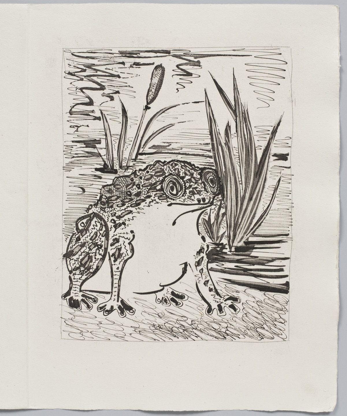 Pablo Picasso. The Toad (Le Crapaud) (plate XXIX, facing page 150) from Eaux-fortes originale pour des textes de Buffon (Histoire naturelle). 1936, published 1942