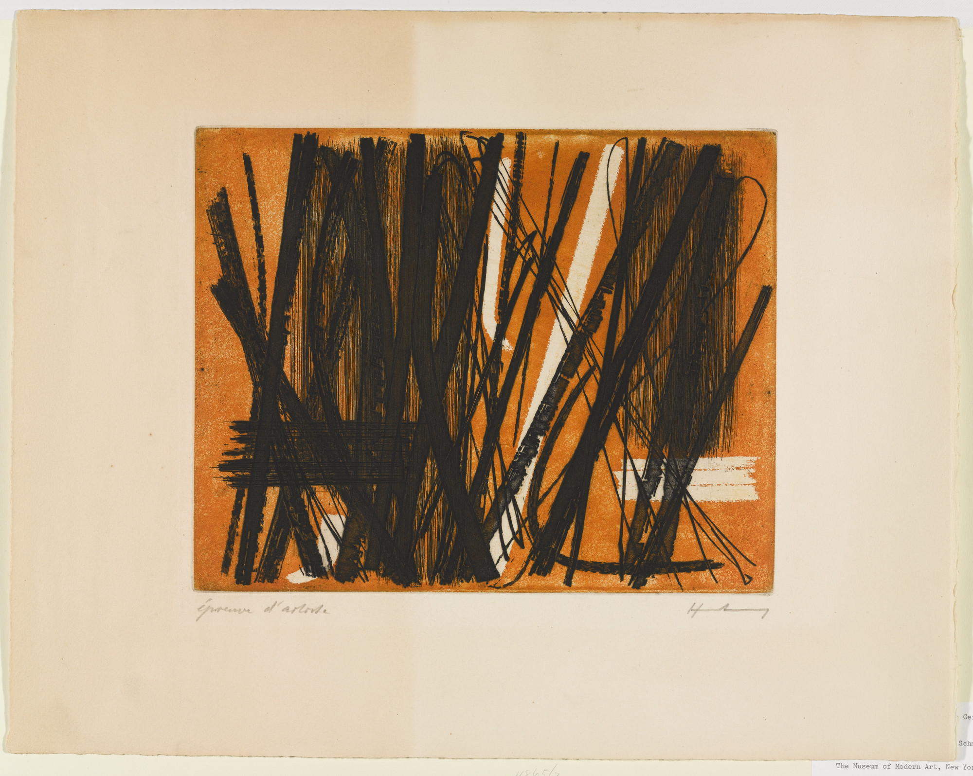 Hans Hartung、COMPOSITION、海外版超希少レゾネ、新品額付 Hans Hartung、COMPOSITION、海外版超希少レゾネ、新品額付