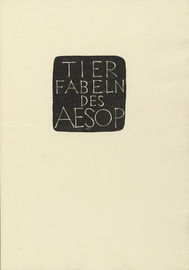Tierfabeln des Aesop (Aesop's Fables), Gerhard Marcks, (1950, prints executed 1949-50)