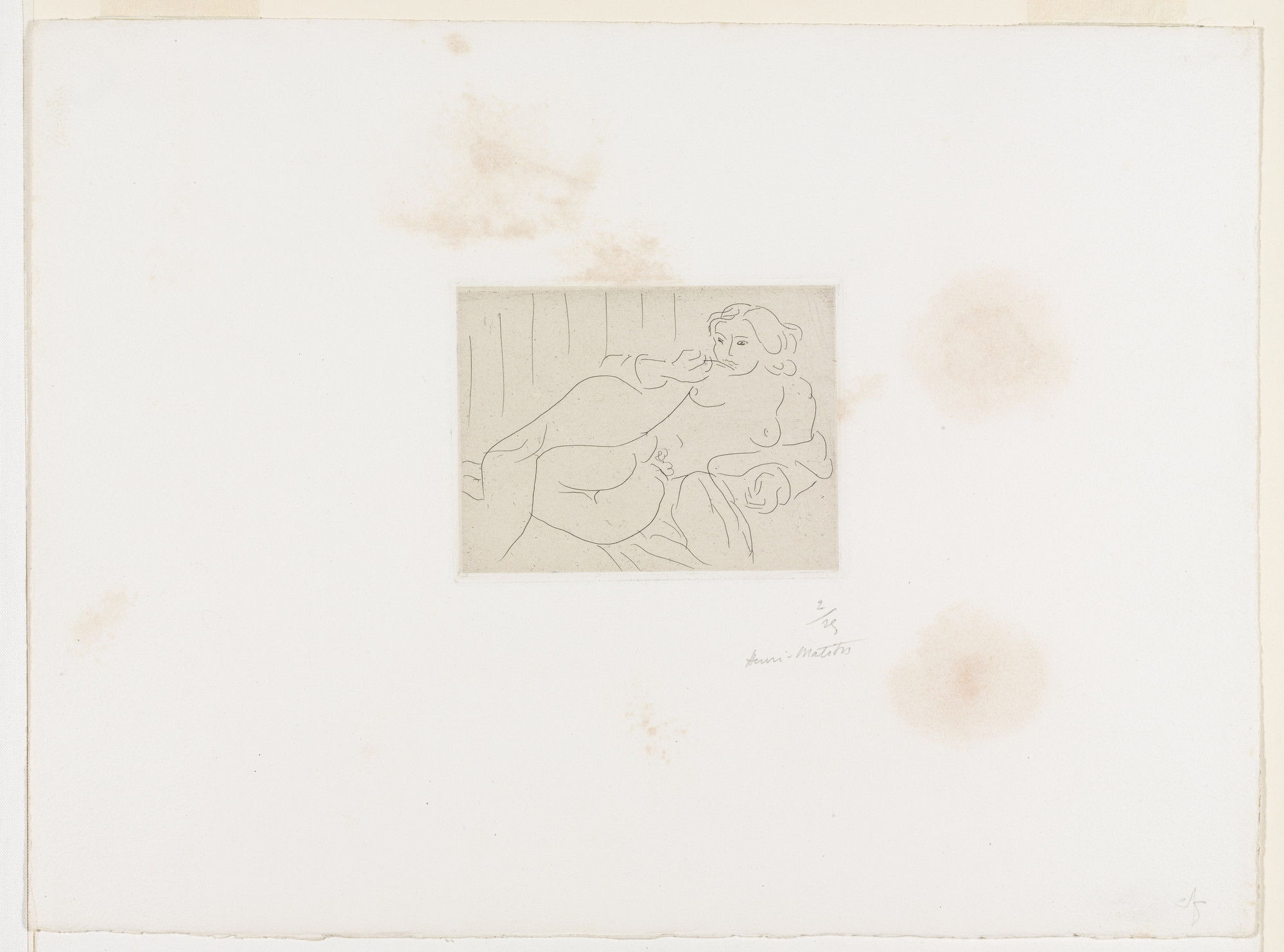 Henri Matisse. Nude Resting on Side, Legs Bent (Nu couché sur le coté, les jambes repliées)