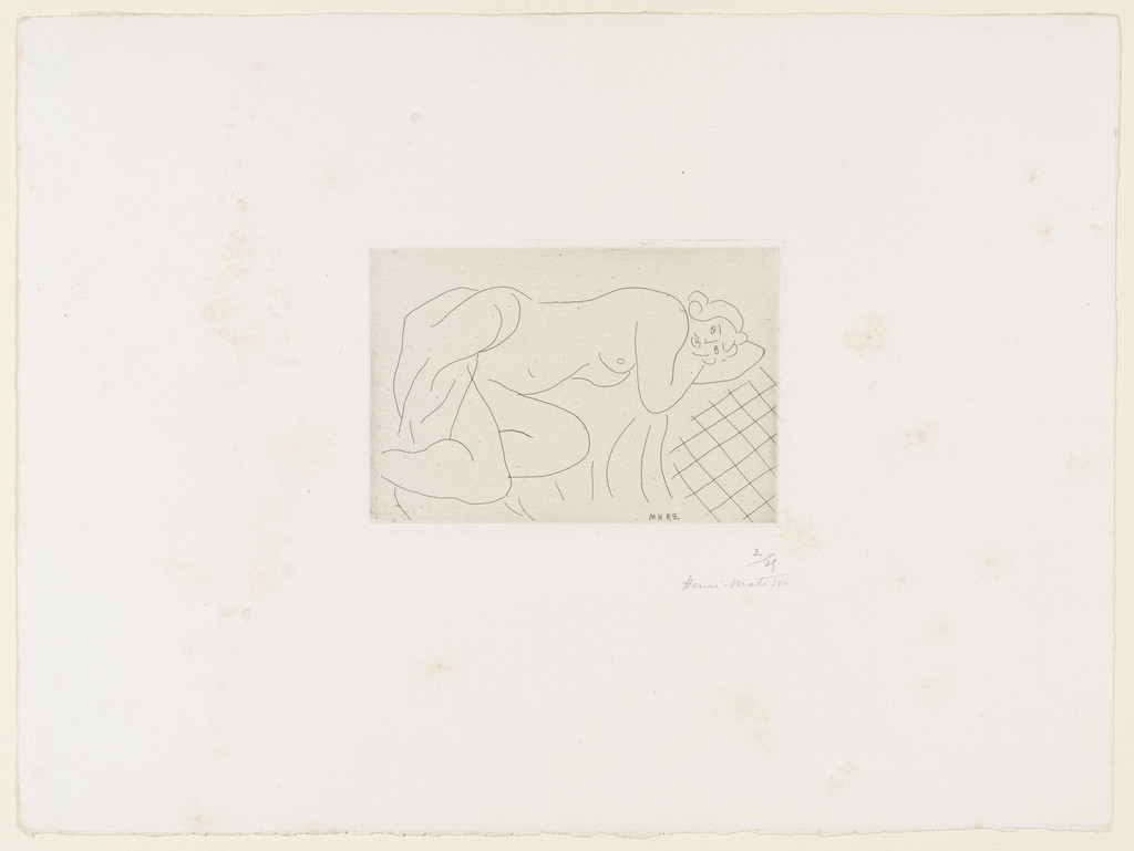 Nude Lying on Her Side, Arms Under Head (Nu couché sur le côté, les bras sous la tête)