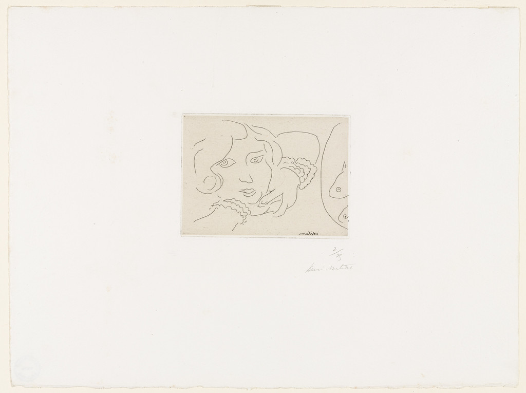 Head of a Young Girl and Two Goldfish (ête de jeune fille et deux cyprins dorés)