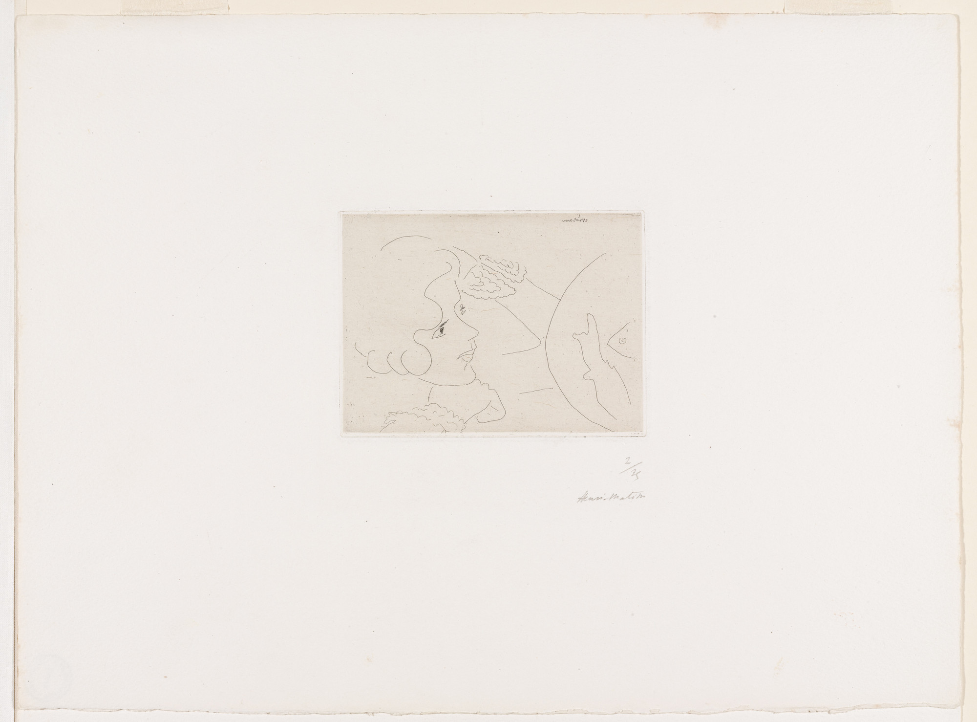 Henri Matisse. Young Woman with Black Eyes Staring at an Aquarium
