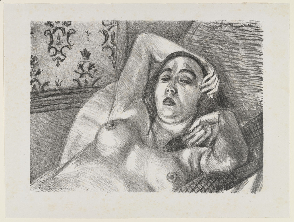 Model in Repose (Le Repos du modèle) from Essai dur l'histoire de la lithographie en France. Les Peintures lithographes de Manet à Matisse. Album de lithographies originales.