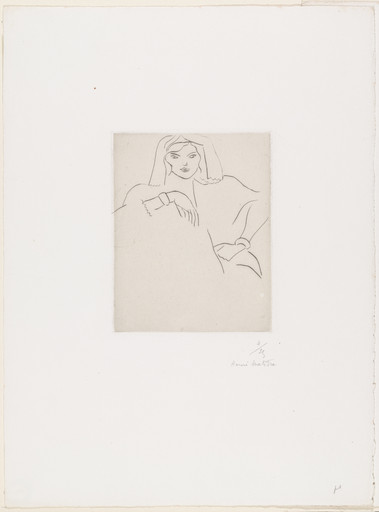 Henri Matisse. Young Woman Leaning, Veil on Head (Jeune femme