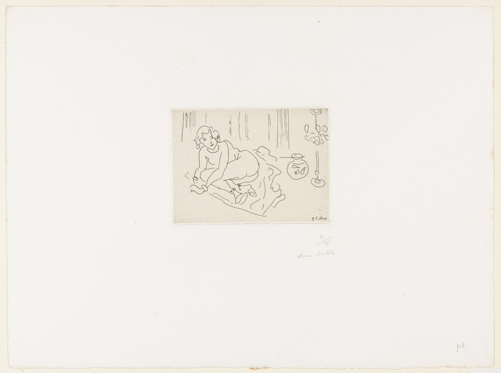 Reclining Nude. Interior with Venetian Lamp (Nu couché. Intérieur à la lampe vénitienne)