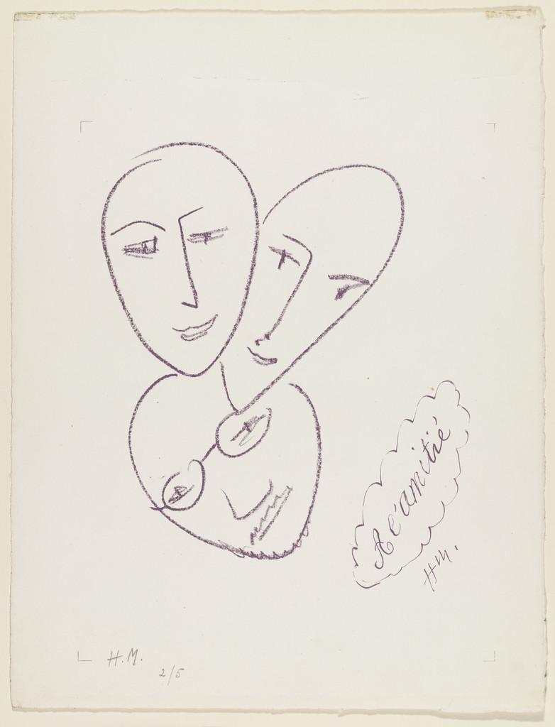 Study for frontispiece Apollinaire de A. Rouveyre (Étude pour le frontispice "Apollinaire" de A. Rouveyre) by Henri Matisse