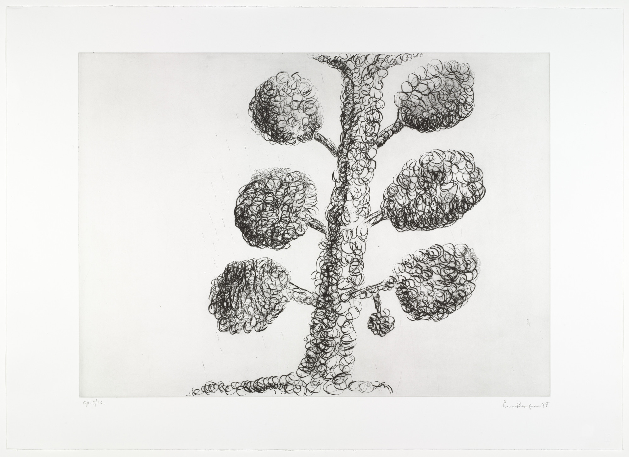 Louise Bourgeois. Untitled, plate 1 of 9, from the portfolio, Topiary: The Art of Improving Nature