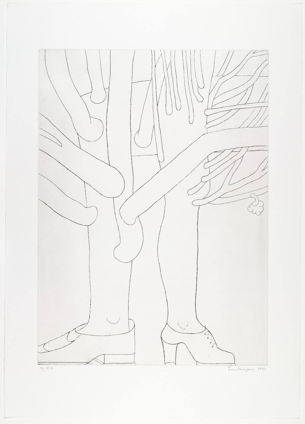 Louise Bourgeois. Untitled, plate 4 of 9, from the portfolio, Topiary: The Art of Improving Nature. 1998