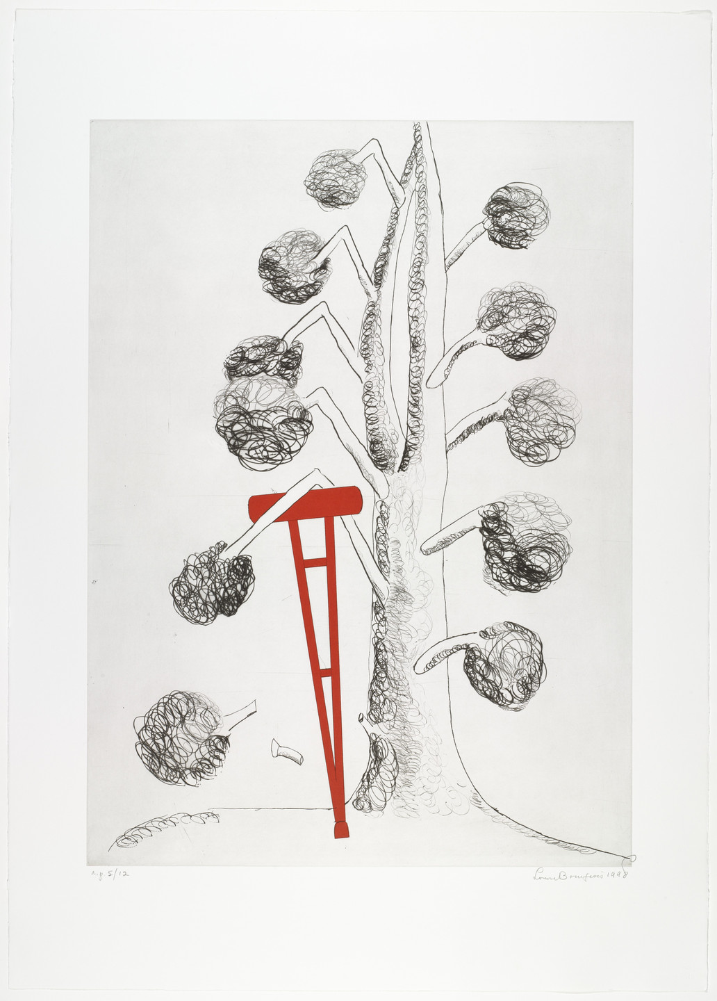 Louise Bourgeois. Untitled, plate 9 of 9, from the portfolio, Topiary: The Art of Improving Nature. 1998