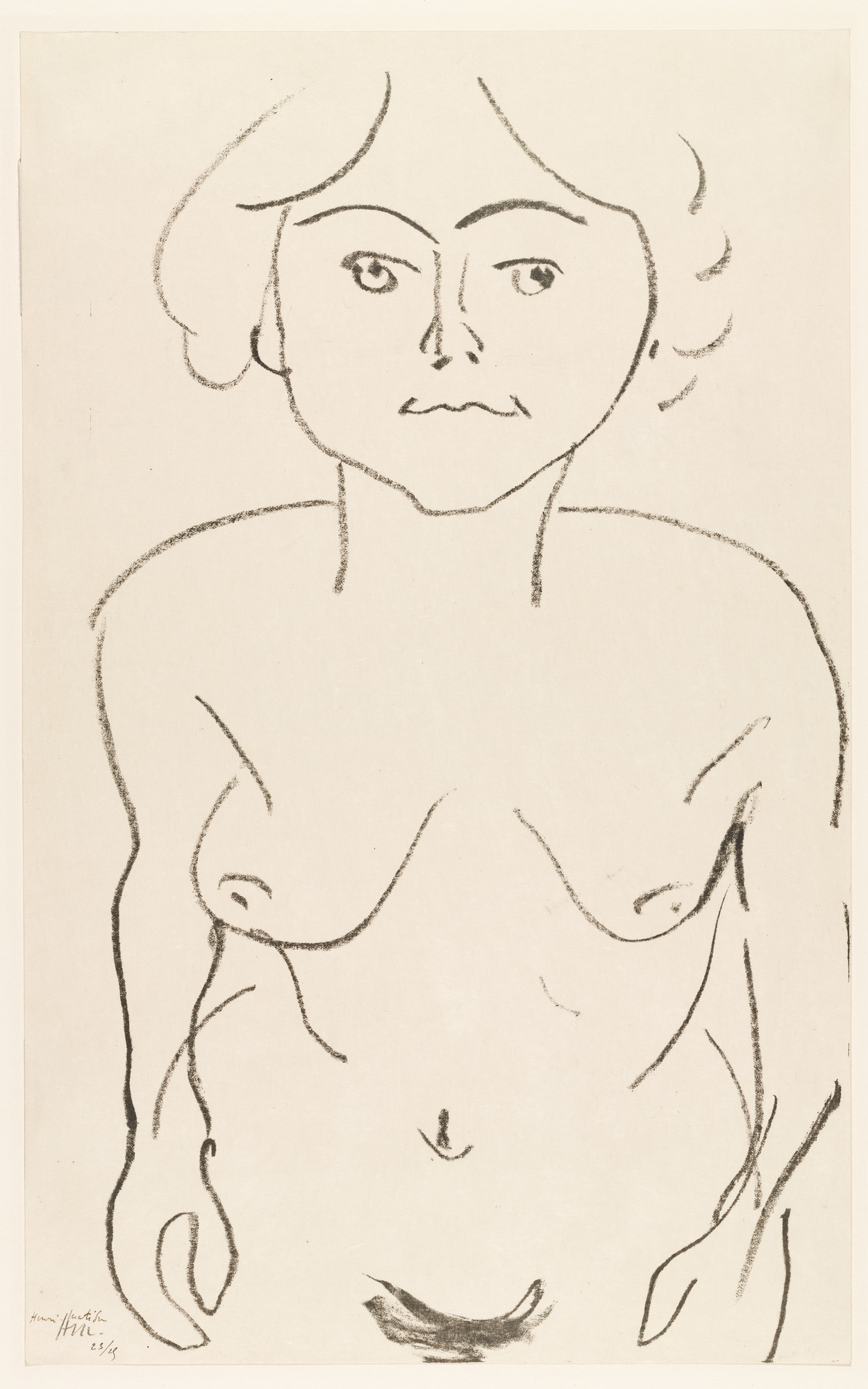 Henri Matisse. Full Face Nude, Plunging View (Nu de face, vue plongeante)