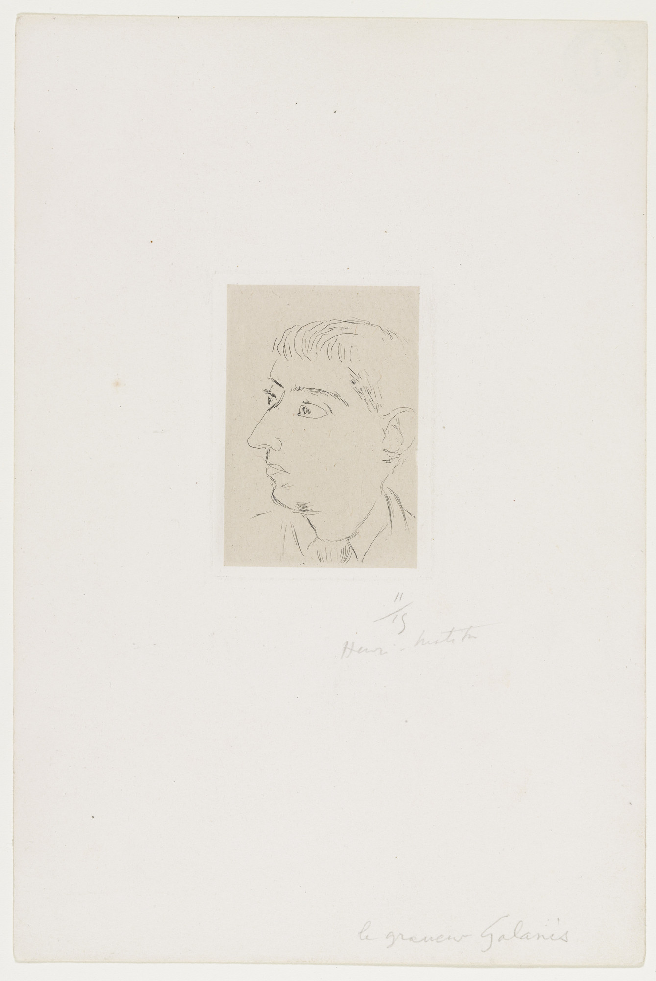 Henri Matisse. Demetrius Galanis Three-Quarters View (Demetrius Galanis de trois-quarts)