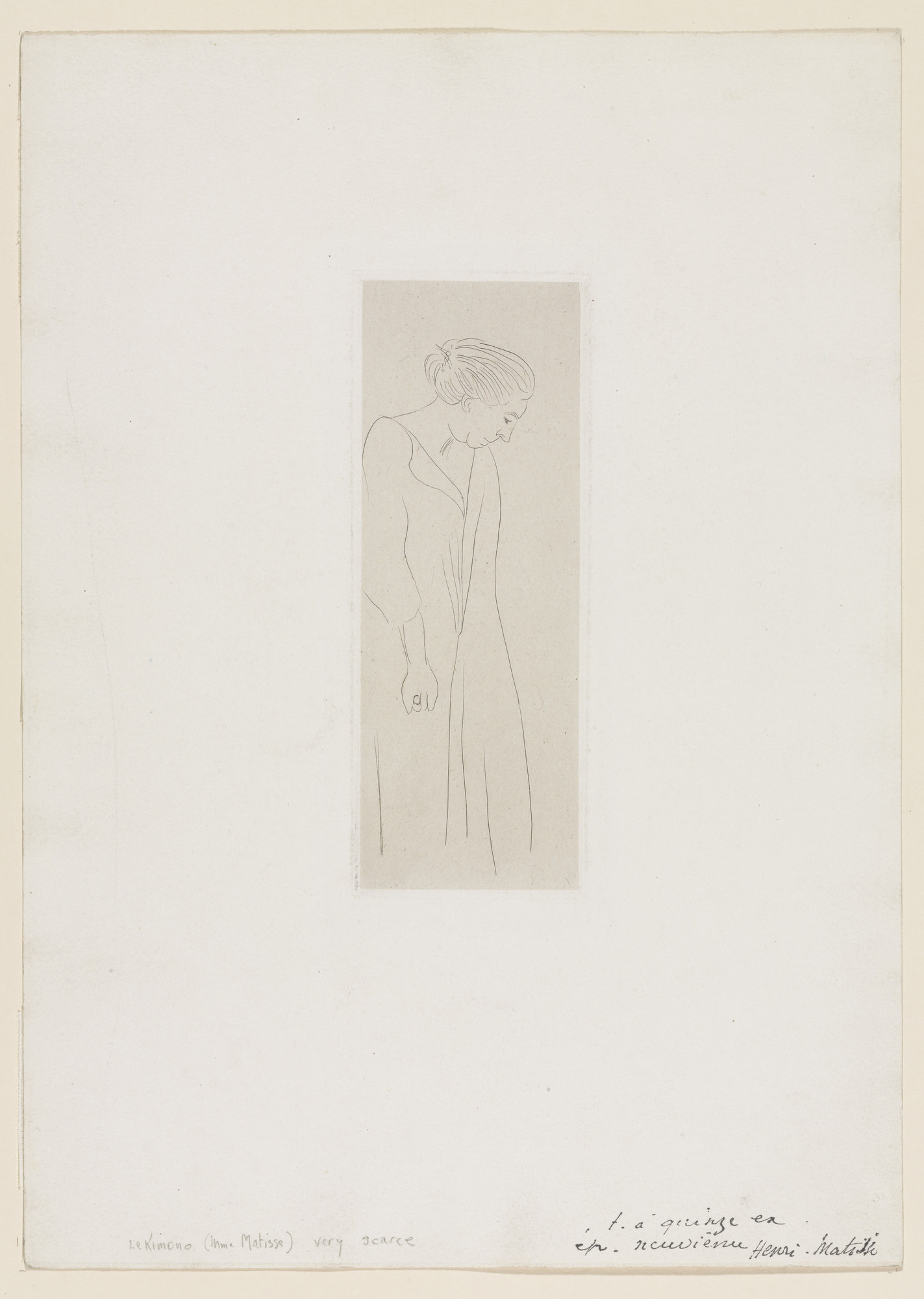 Henri Matisse. Standing Figure, Head Lowered (Figure debout, tête baissée)