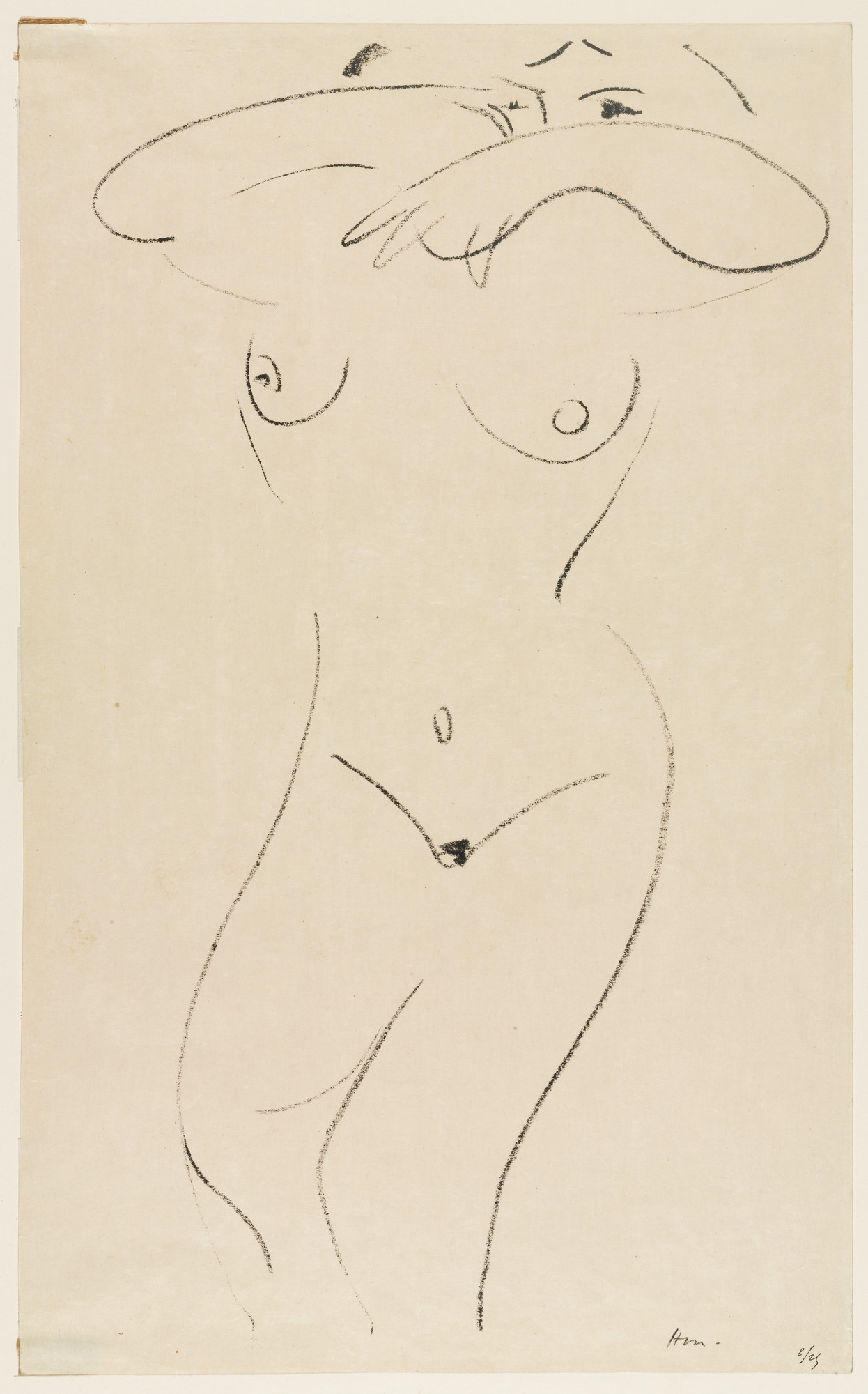 Henri Matisse. Half-Length Nude, Arms Bent Towards Eyes (Nu mi-allongé, bras repliés vers les yeux)