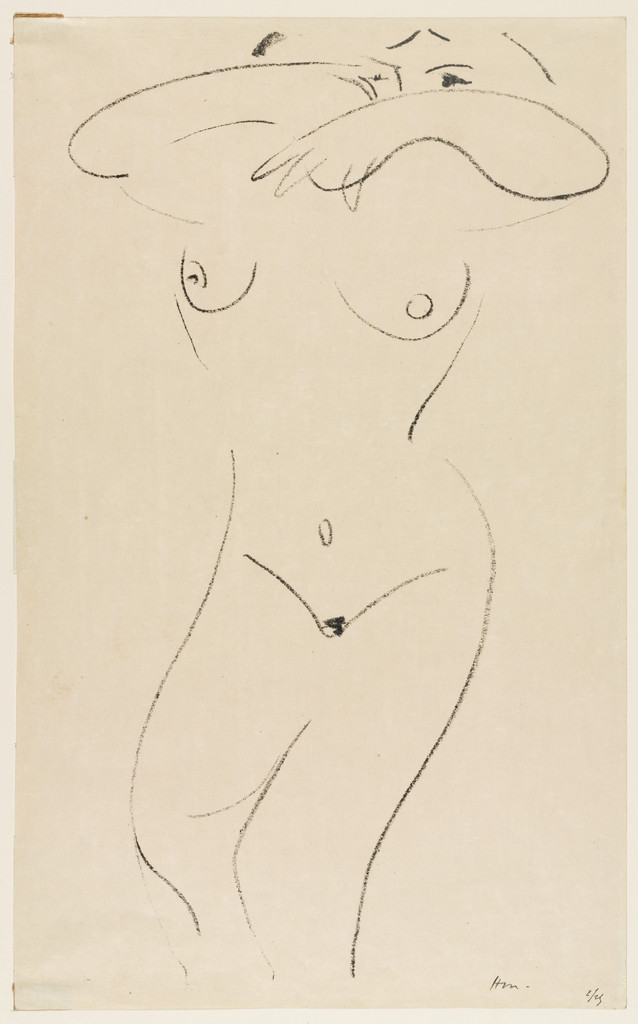 Half-Length Nude, Arms Bent Towards Eyes (Nu mi-allongé, bras repliés vers les yeux)