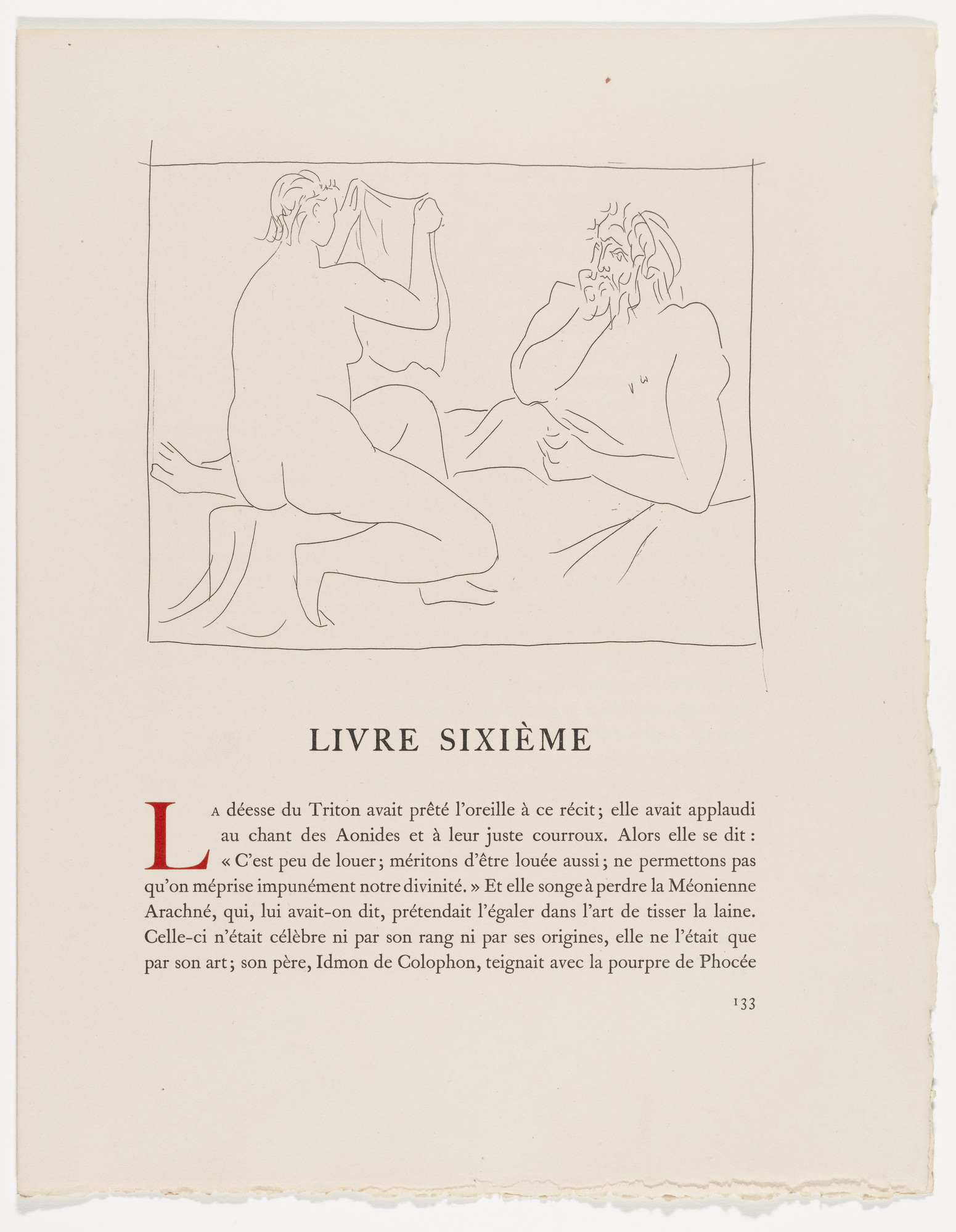 Pablo Picasso. Arachne Showing Her Work ( Arachnée montrant son travail ) from Les Métamorphoses