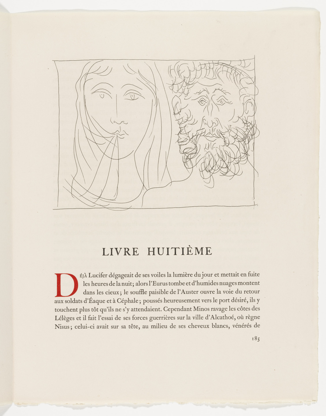 Pablo Picasso. Head of a Man and a Veiled Woman (Tête d&#39;un homme et d&#39;une femme voilée) from Les Métamorphoses. 1931
