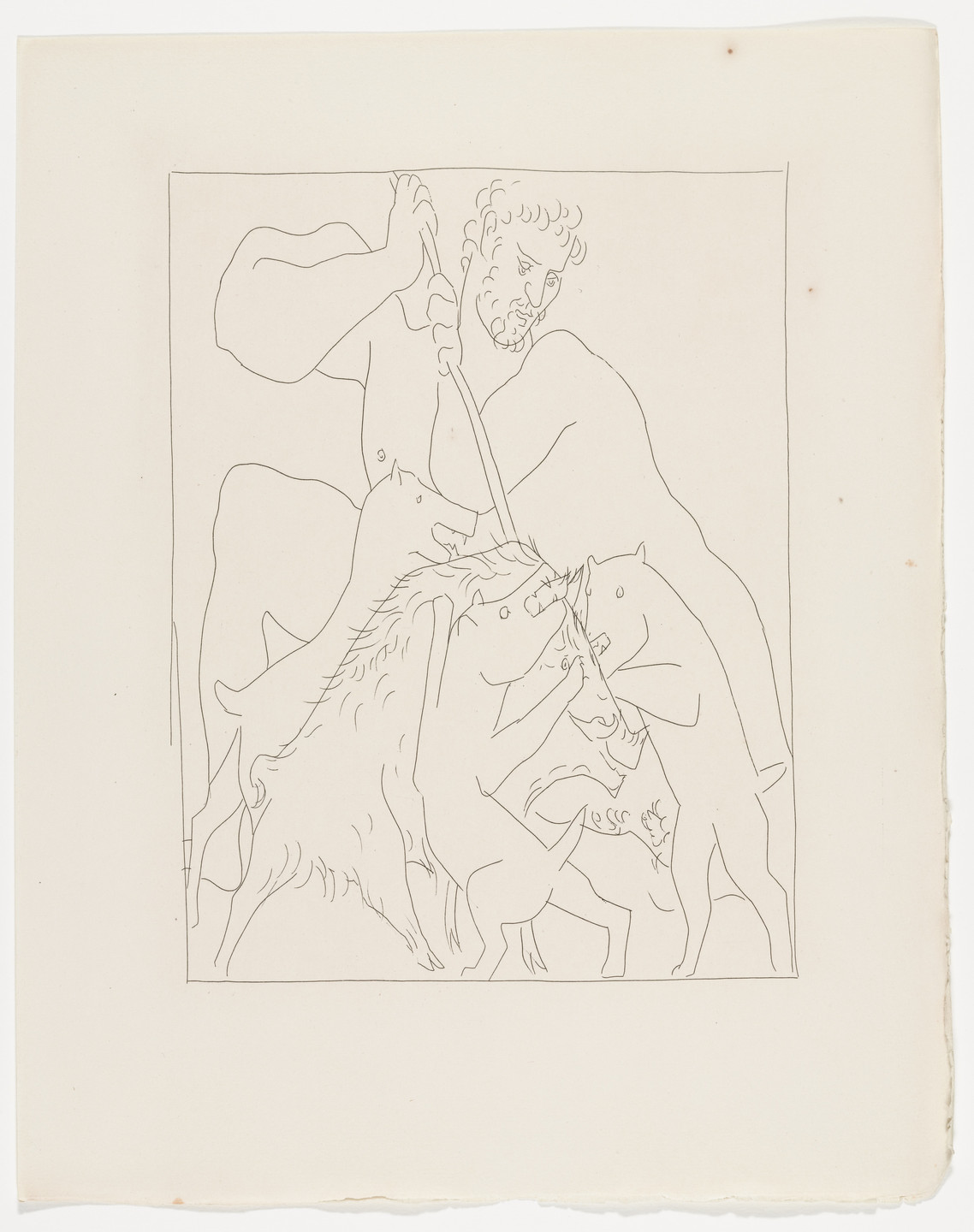 Pablo Picasso. Meleager Kills the Calydonian Boar (Méléagre tue le sanglier de Calydon) from Les Métamorphoses. 1930, published 1931