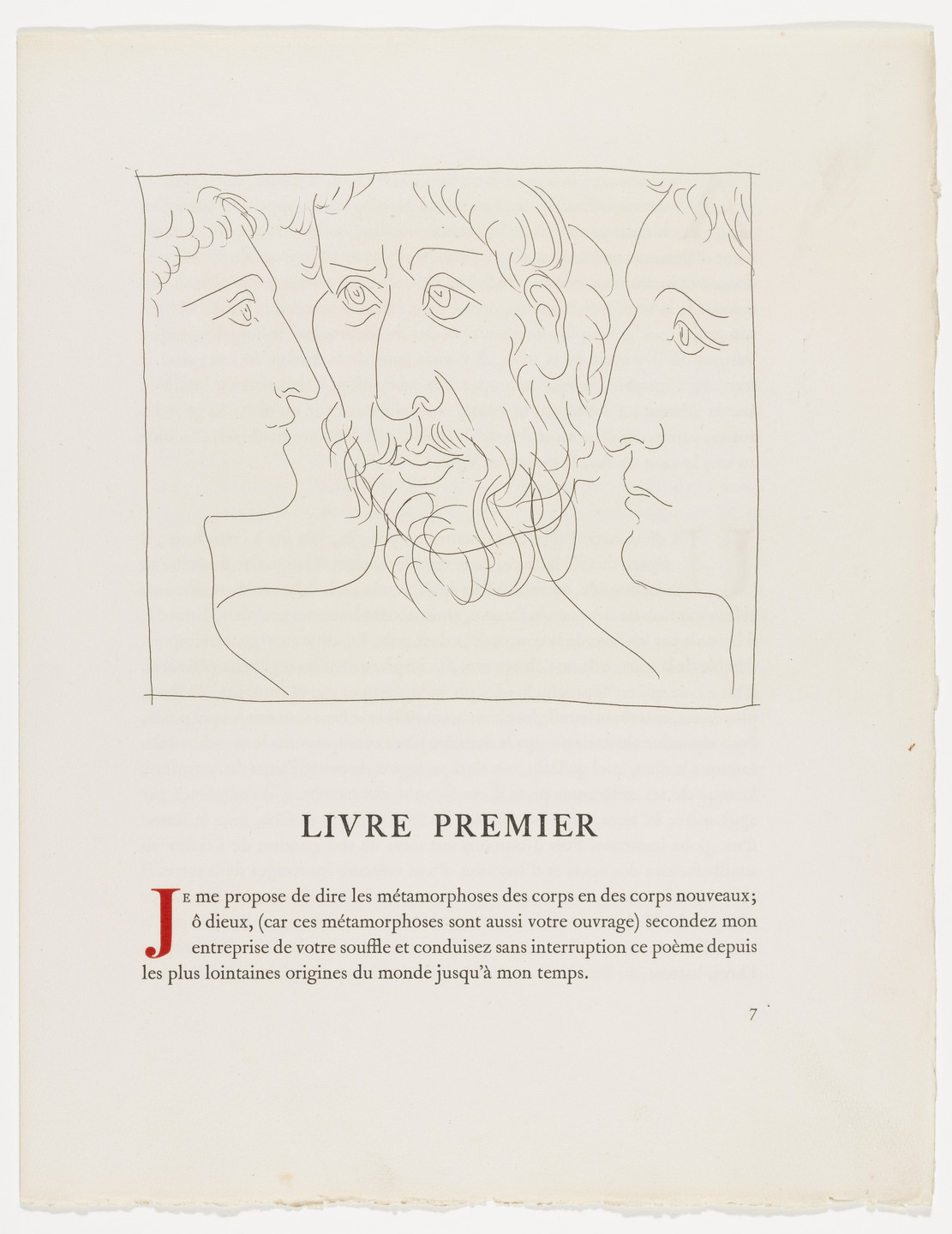 Pablo Picasso. Three Heads of Men (Trois têtes d&#39;homme) from Les Métamorphoses. 1931