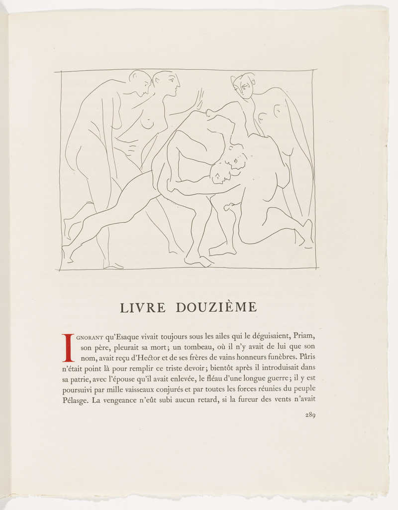 Two Wrestlers Observed by Three Nude Women (Deux lutteurs observés par trois femmes nues) from Les Métamorphoses