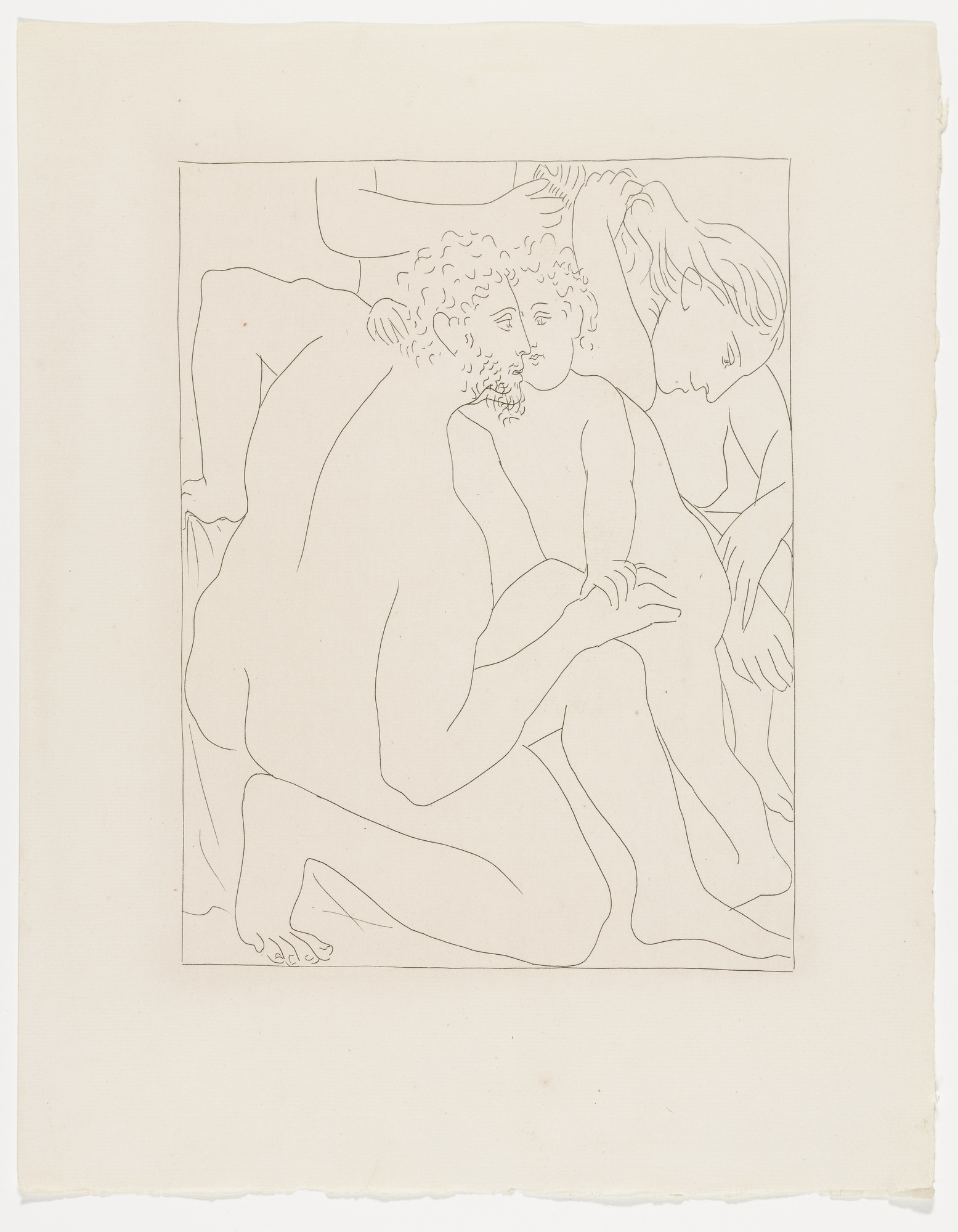 Pablo Picasso. Deucalion and Pyrrha Create a New Human Race (Deucalion et Pyrrha créent un nouveau genre humain) from Les Métamorphoses
