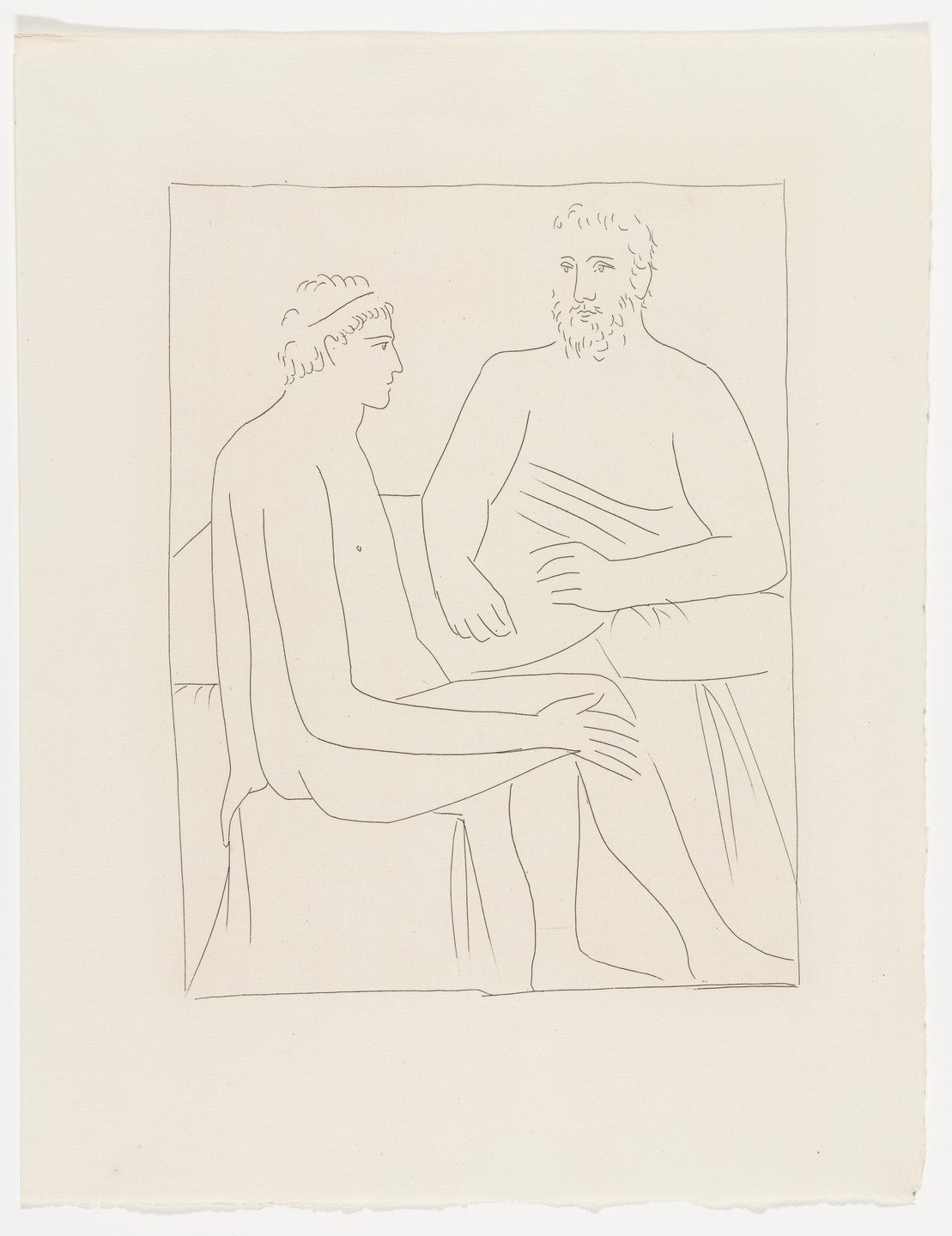 Pablo Picasso. Numa Follows the Lessons of Pythagoras (Numa suit les cours de Pythagore) from Les Métamorphoses. 1930, published 1931
