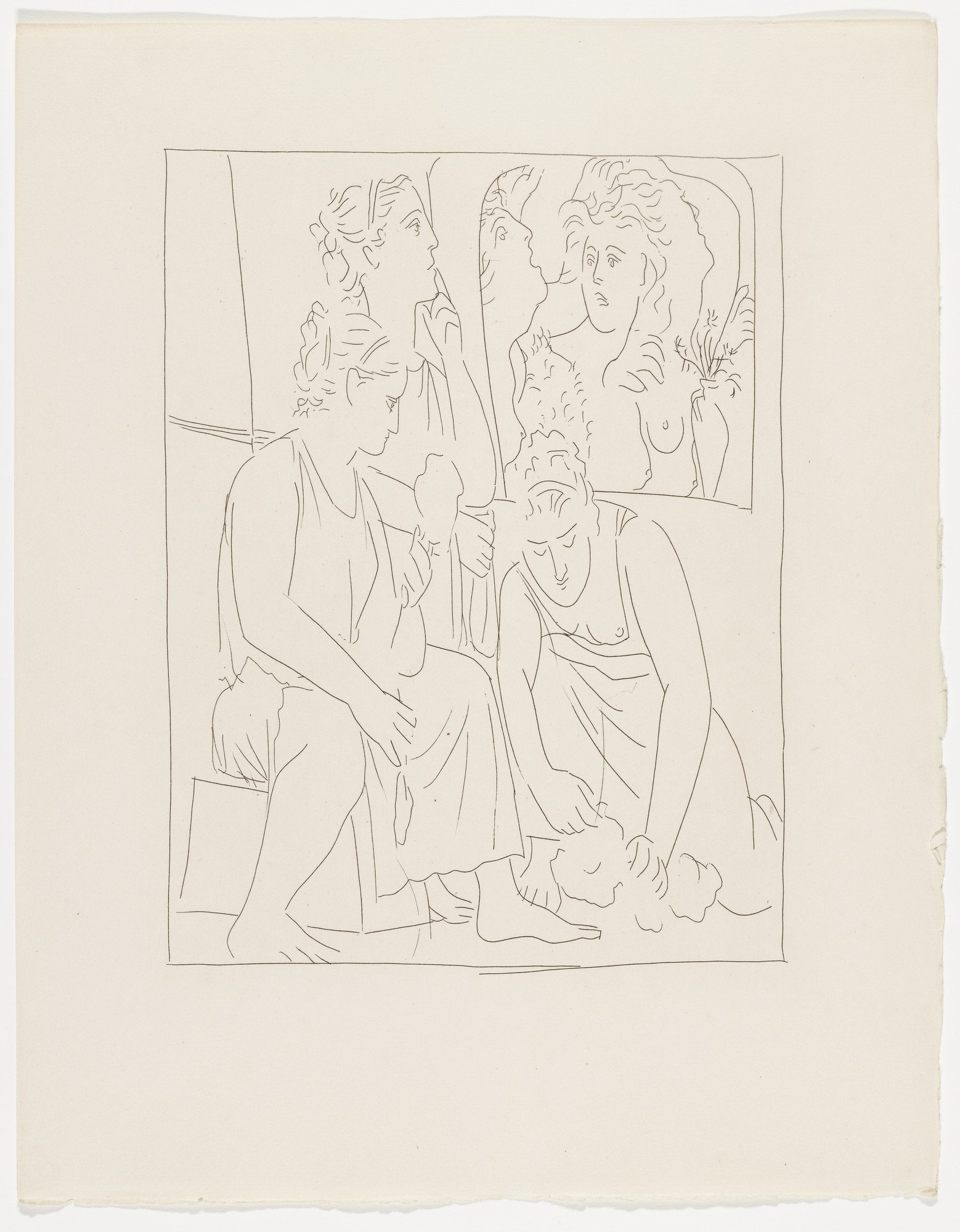 Pablo Picasso. Minyas' Daughters Refuse to Recognize the God Bacchus (Les Filles de Minyas refusent de reconnaître le dieu Bacchus) from Les Métamorphoses
