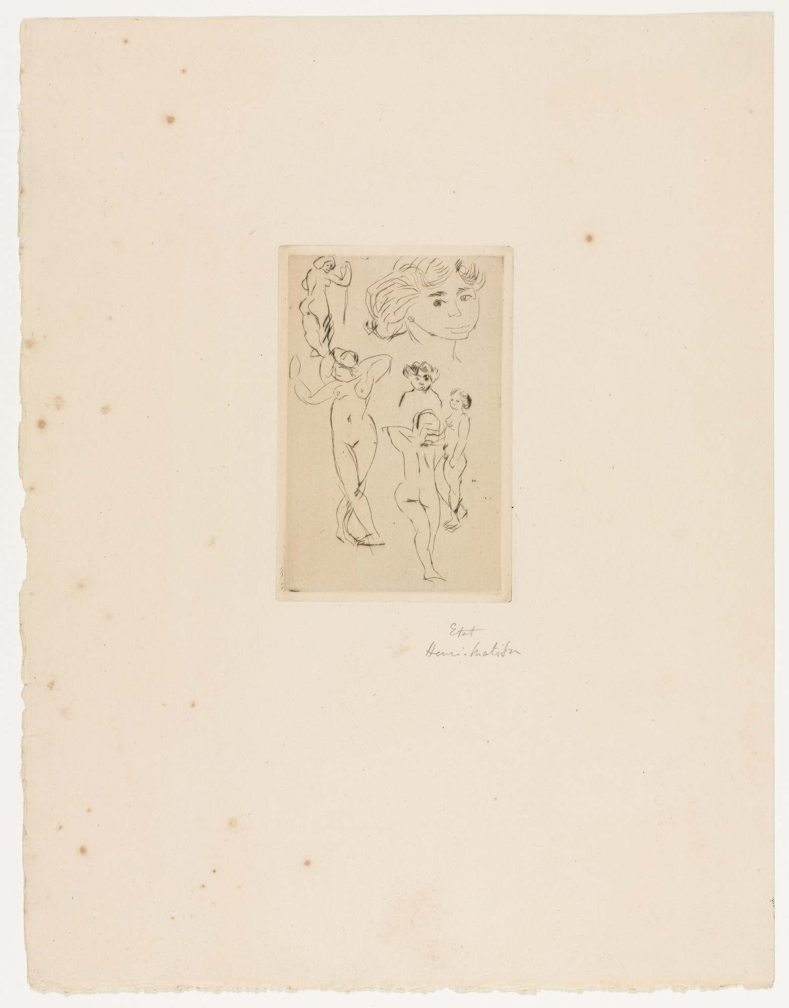 Henri Matisse. Four Nudes, Two Heads (Quatre nus, deux têtes)