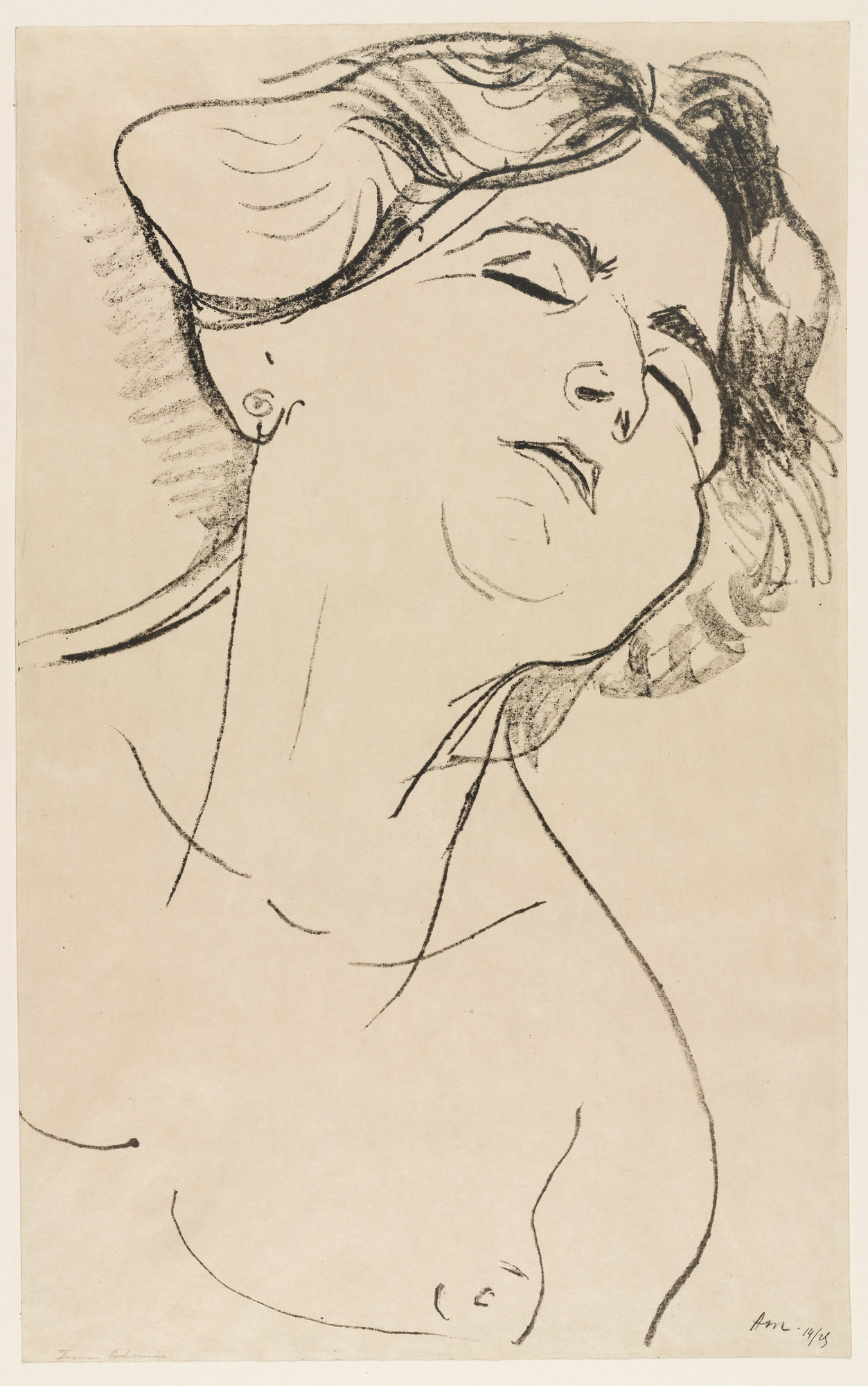 Henri Matisse. Woman's Head, Eyes Closed (Tête de femme, les yeux clos)