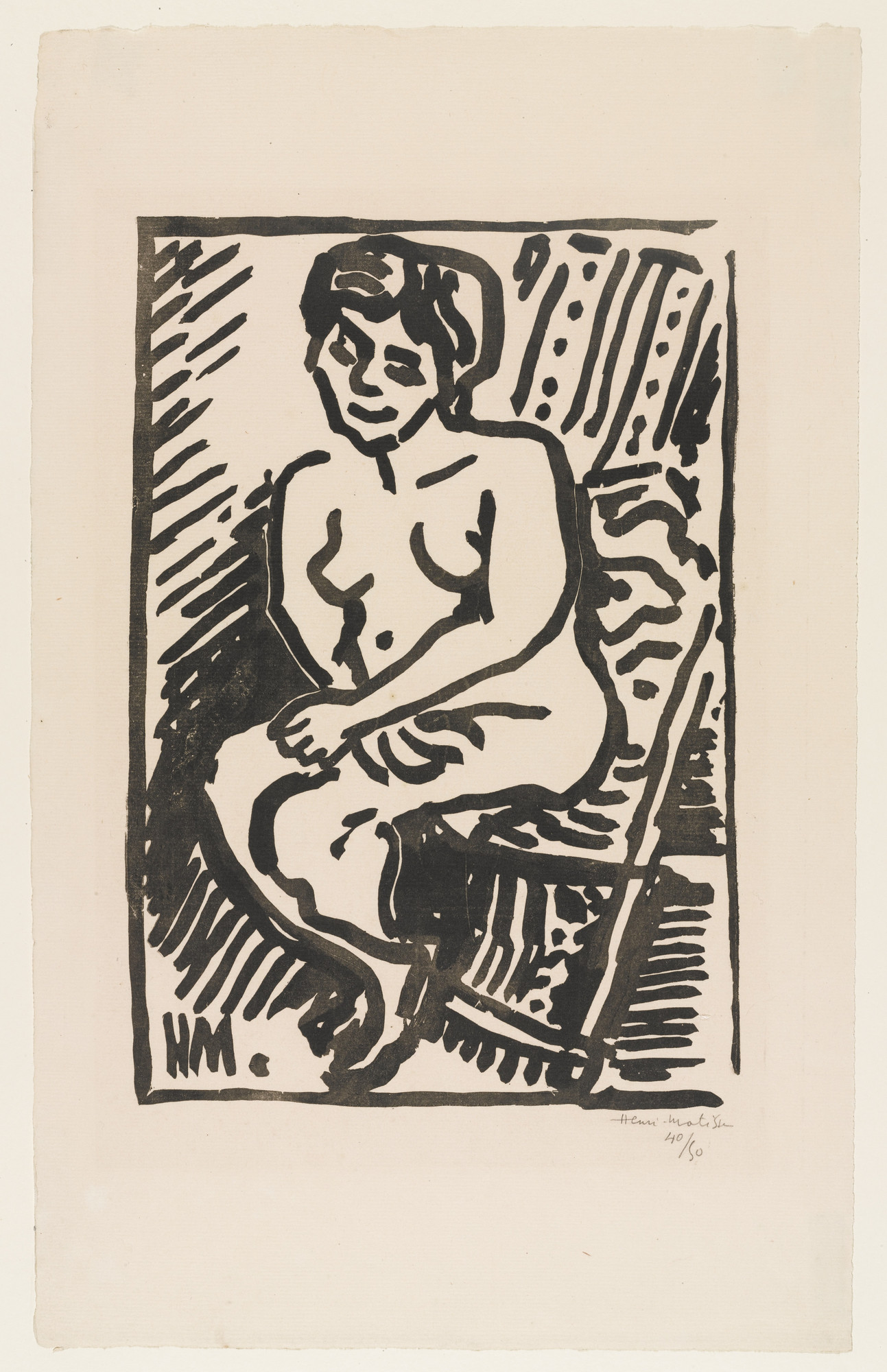 Henri Matisse. Small Black Woodcut (Petit Bois noir)