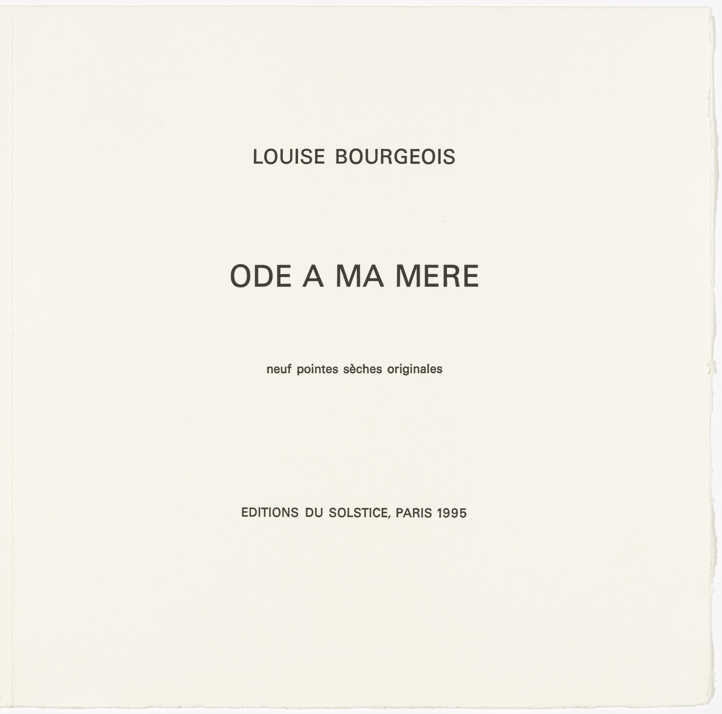 Louise Bourgeois. Ode à Ma Mère. 1995