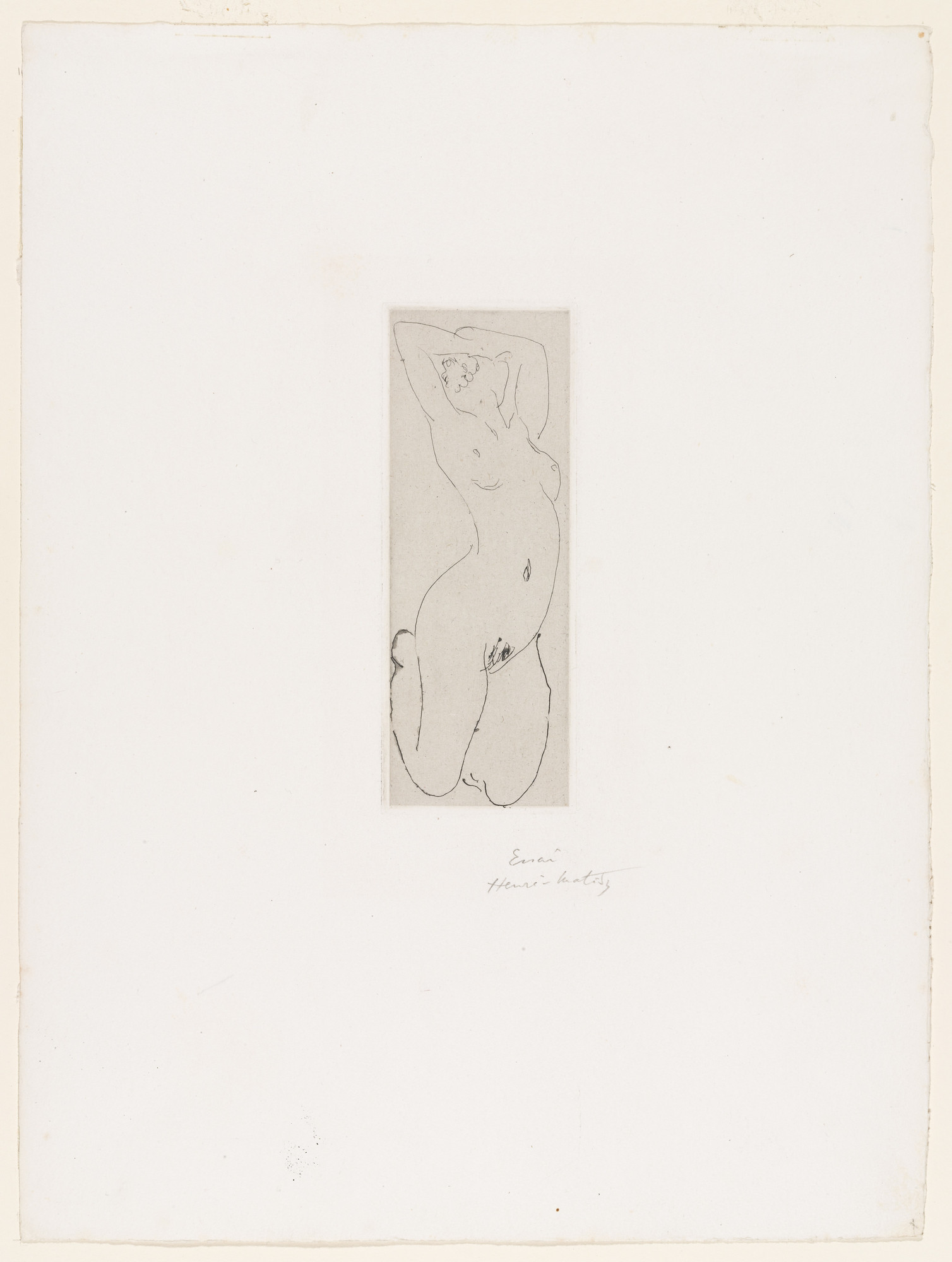 Henri Matisse. Kneeling nude with bent back (Nu agenouillé et cambré)