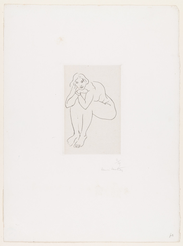 Seated Nude, Torso Leaning on Knees (Nu assis, le torse appuyé sur les genoux)