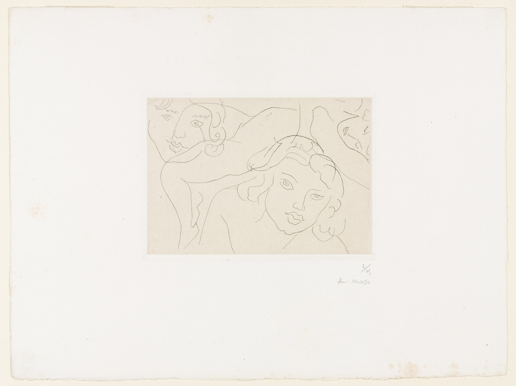 Two Faces, One Nude (Study) (Deux visages, un nu (essai de pointe))