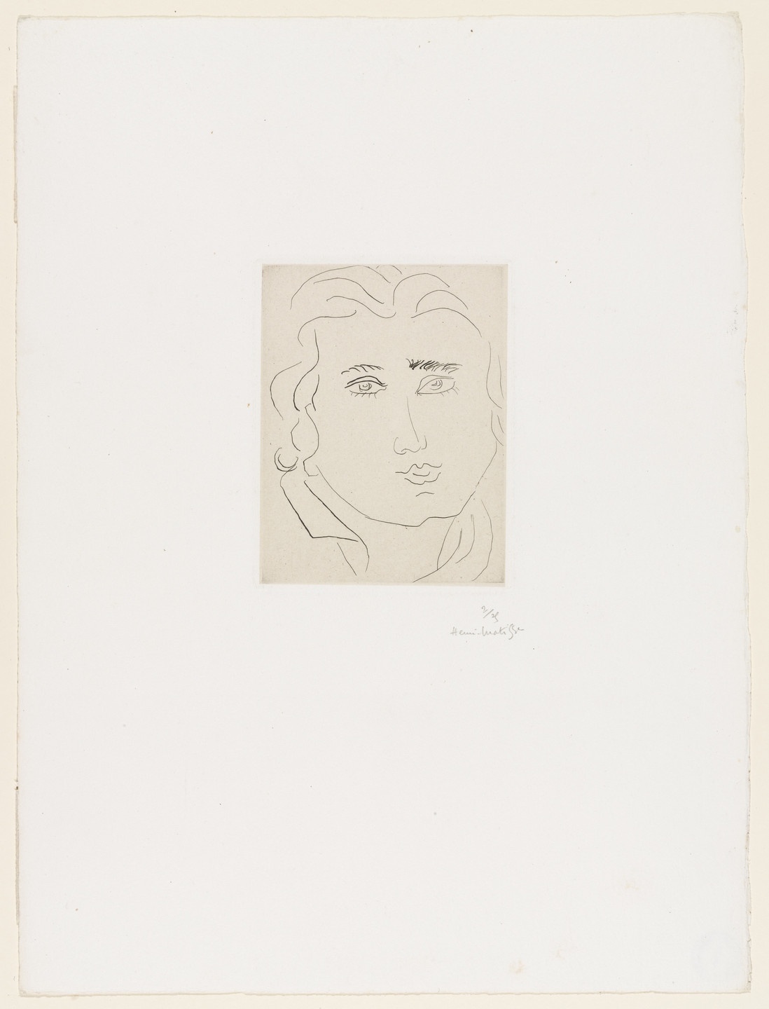 Henri Matisse. Head of a Girl with Rectangular Eyebrows (Tête de jeune fille aux sourcils rectangulaires). 1930