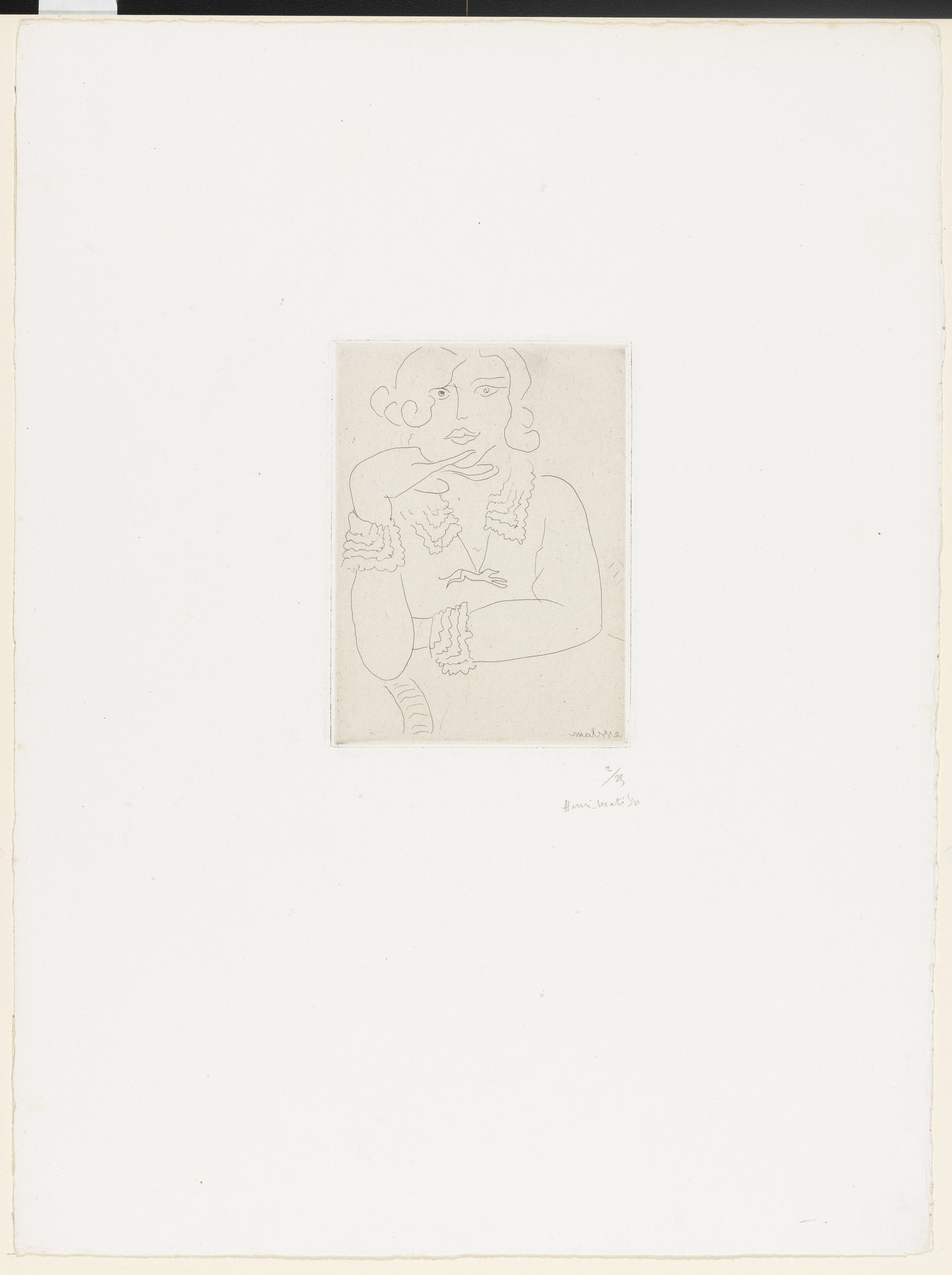 Henri Matisse. Figure with Lace Collar and Cuffs (Figure au col e t manchettes de dentelle)