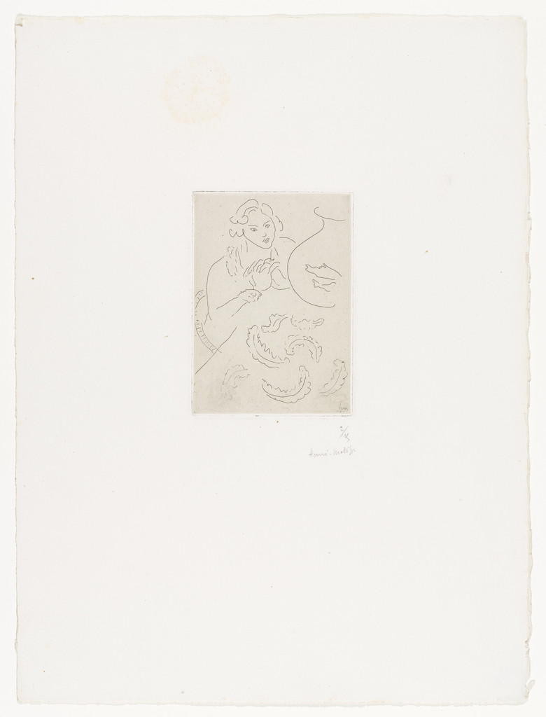 Figure with Joined Hands and Persian Cloth (Figure mains jointes et nappe à décor persan)