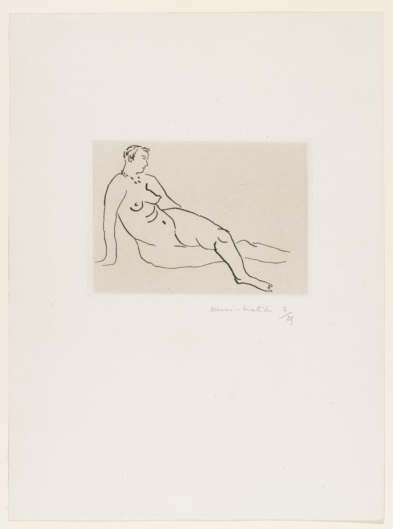Henri Matisse. Nude with Necklace (Nu au collier)
