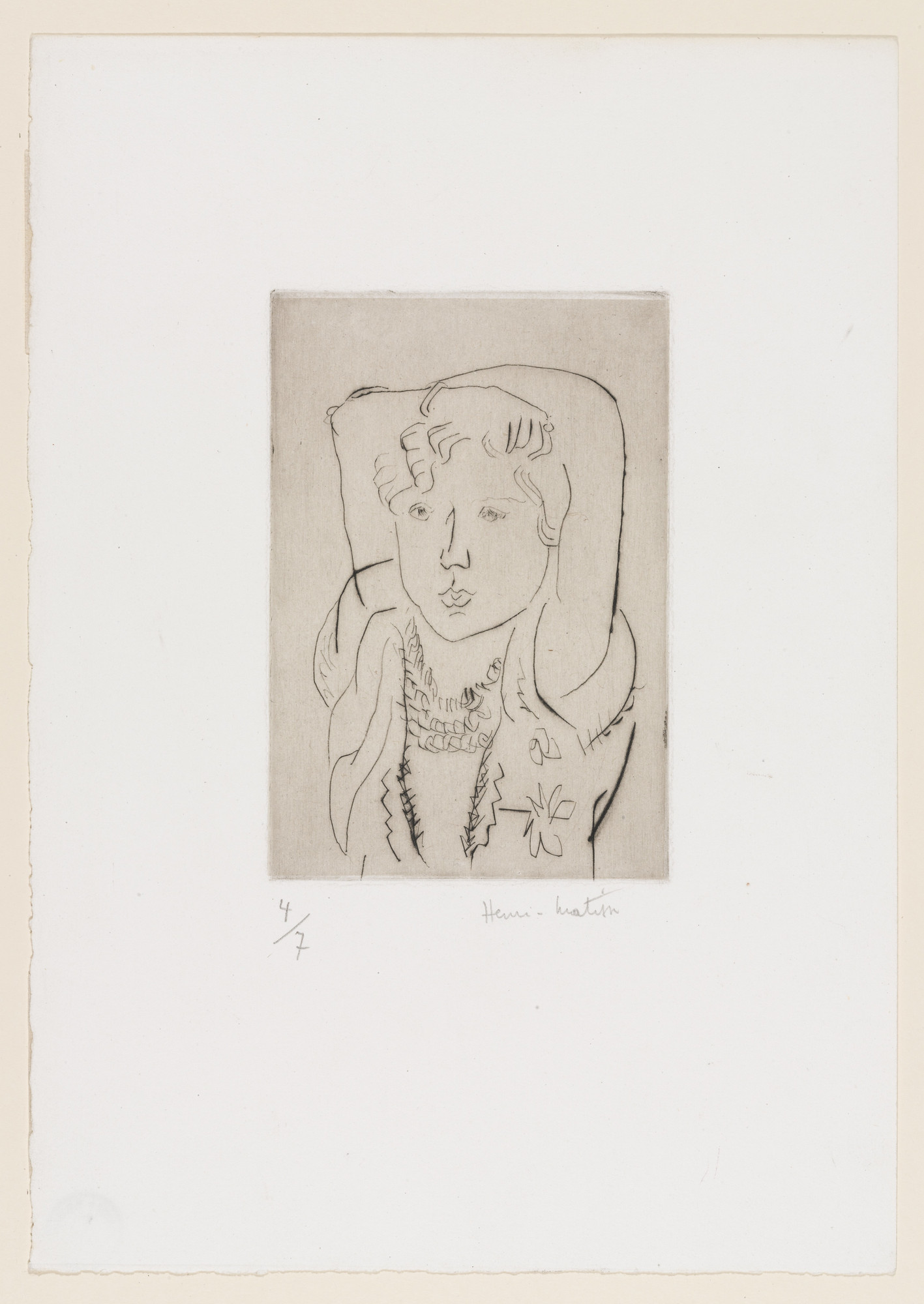 Henri Matisse. Young Girl, Arms Crossed Over Head (Fillette, bras sur la tête)