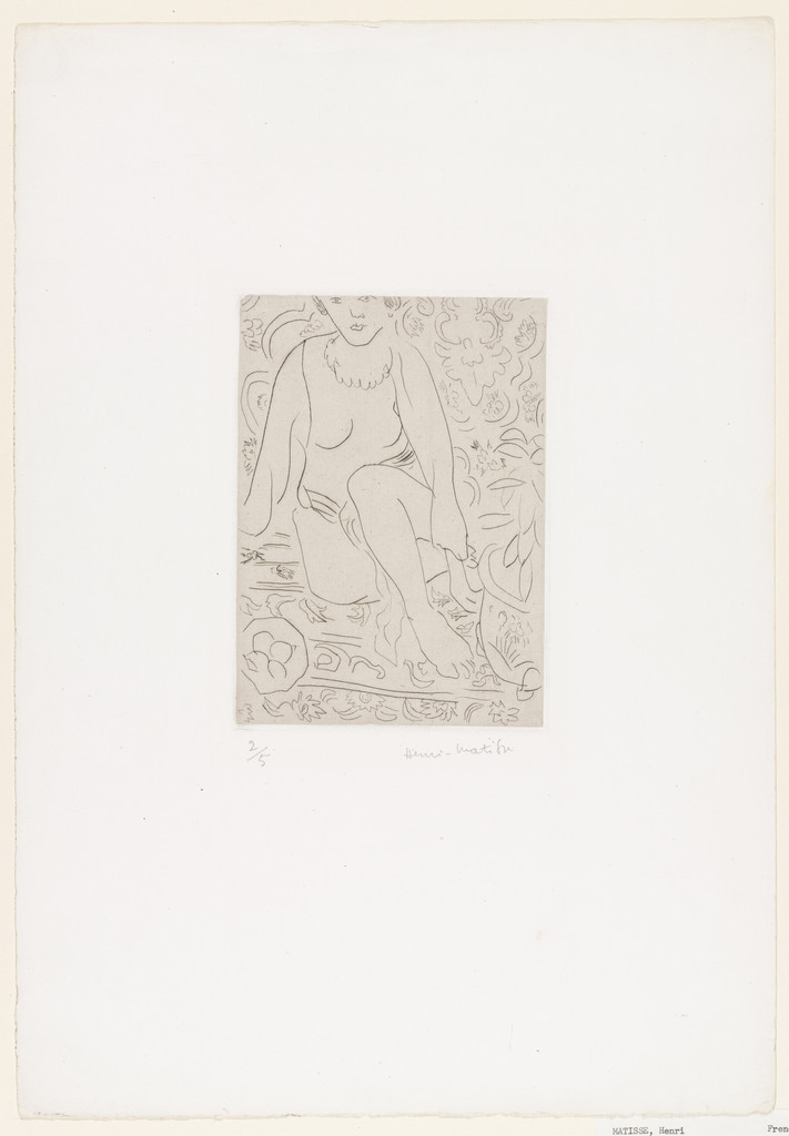 Nude in an interior, with fruit bowl (Nu dans un intérieur, avec une coupe de fruits)