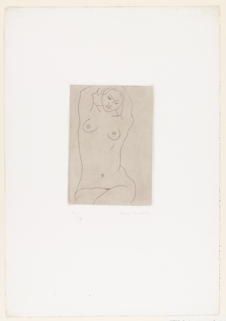 Nude, arms clasped over heard (Nu, les bras sur la tête)