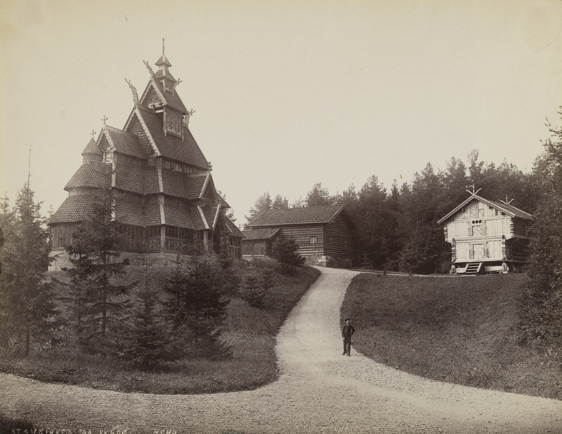 Olaf Martin Peder Væring. Stave Church in Bygdø. 1904