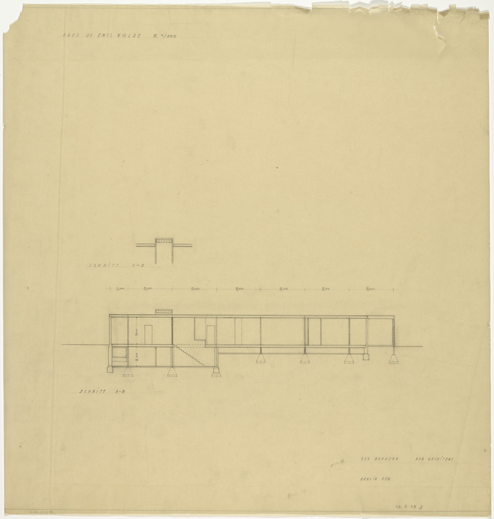 Nolde House Project, Berlin-Dahlem, Germany, Two sections