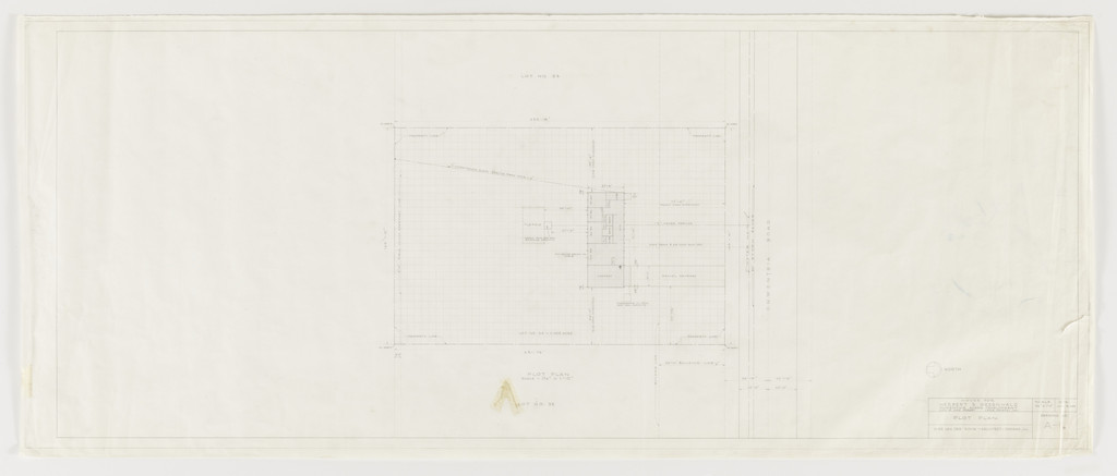 Herbert Greenwald House Project, Lake Forest, Illinois, Plot plan