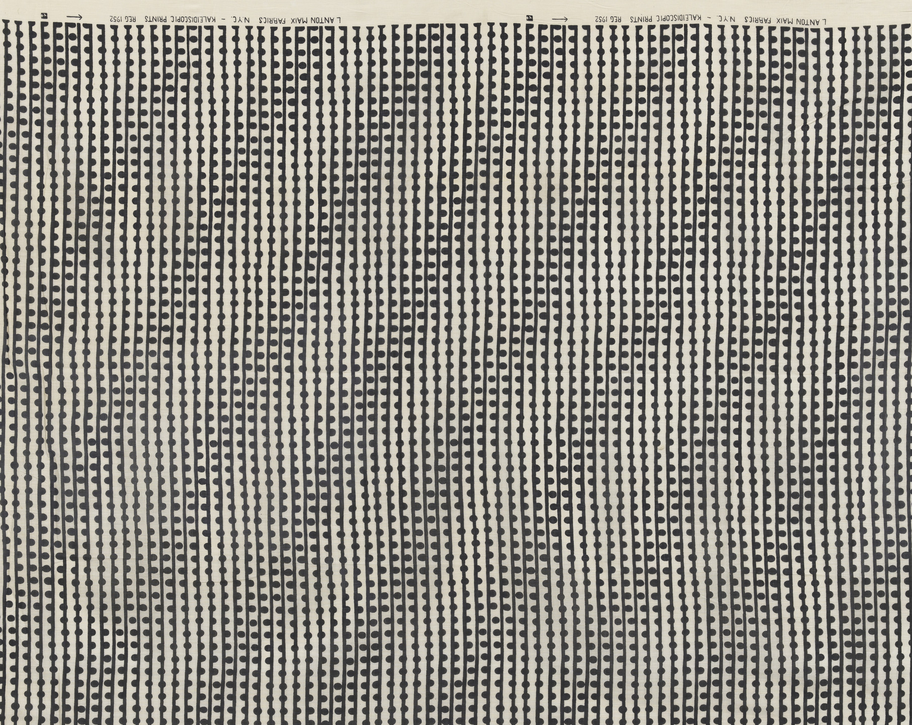 Herbert Bayer. Dot Dash Dot sheer fabric. c. 1952