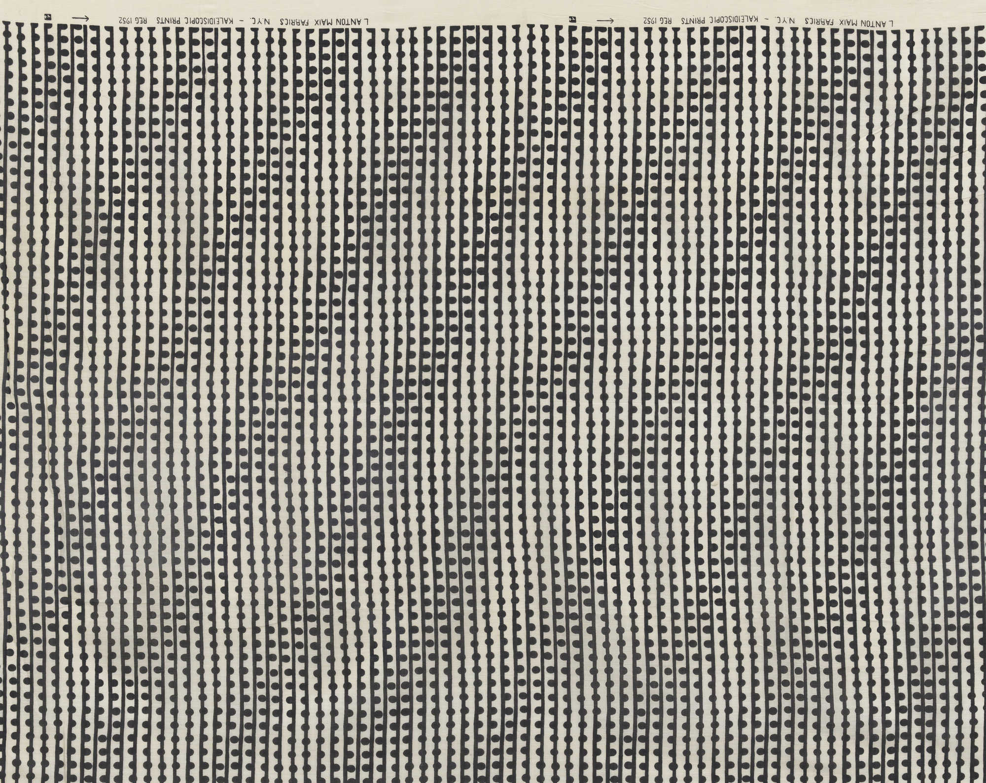 Herbert Bayer. Dot Dash Dot sheer fabric