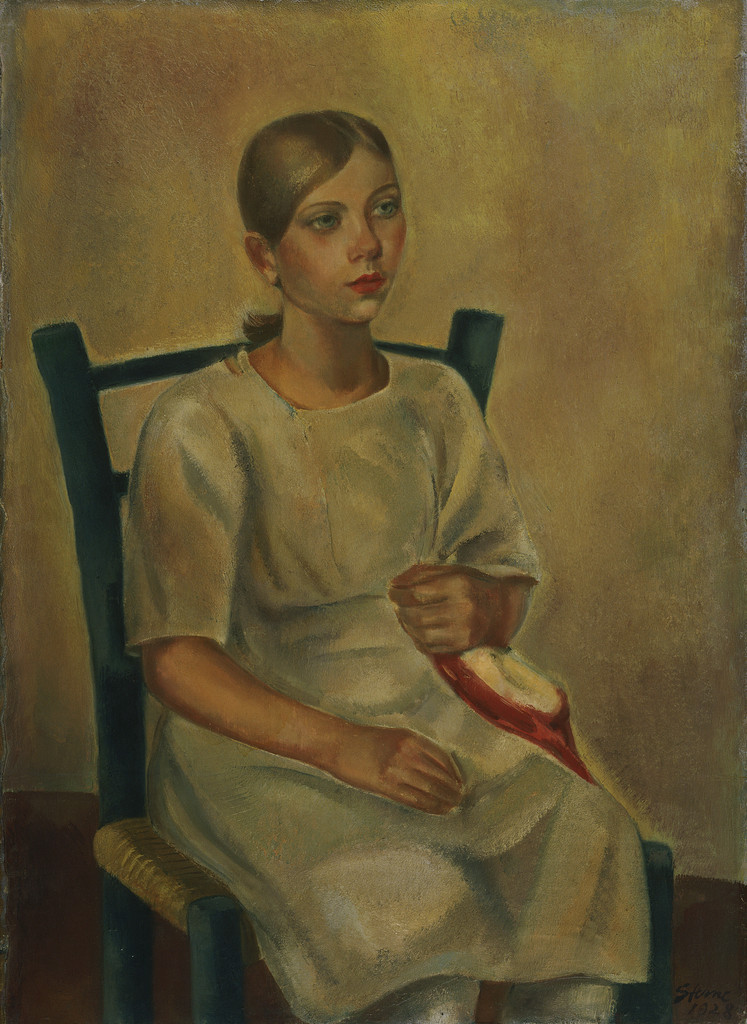 Girl in Blue Chair