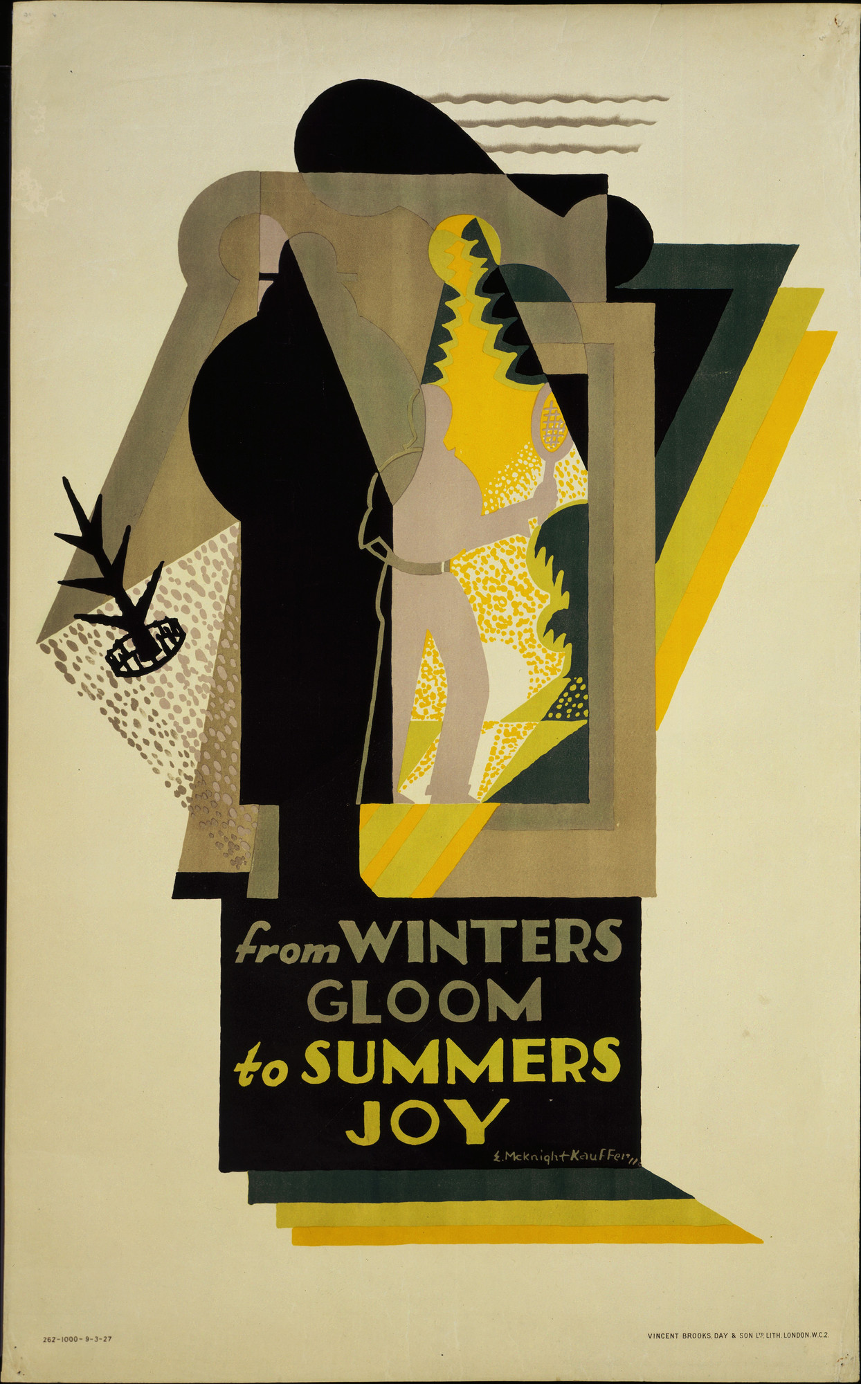E Mcknight Kauffer From Winters Gloom To Summers Joy 1927 Moma