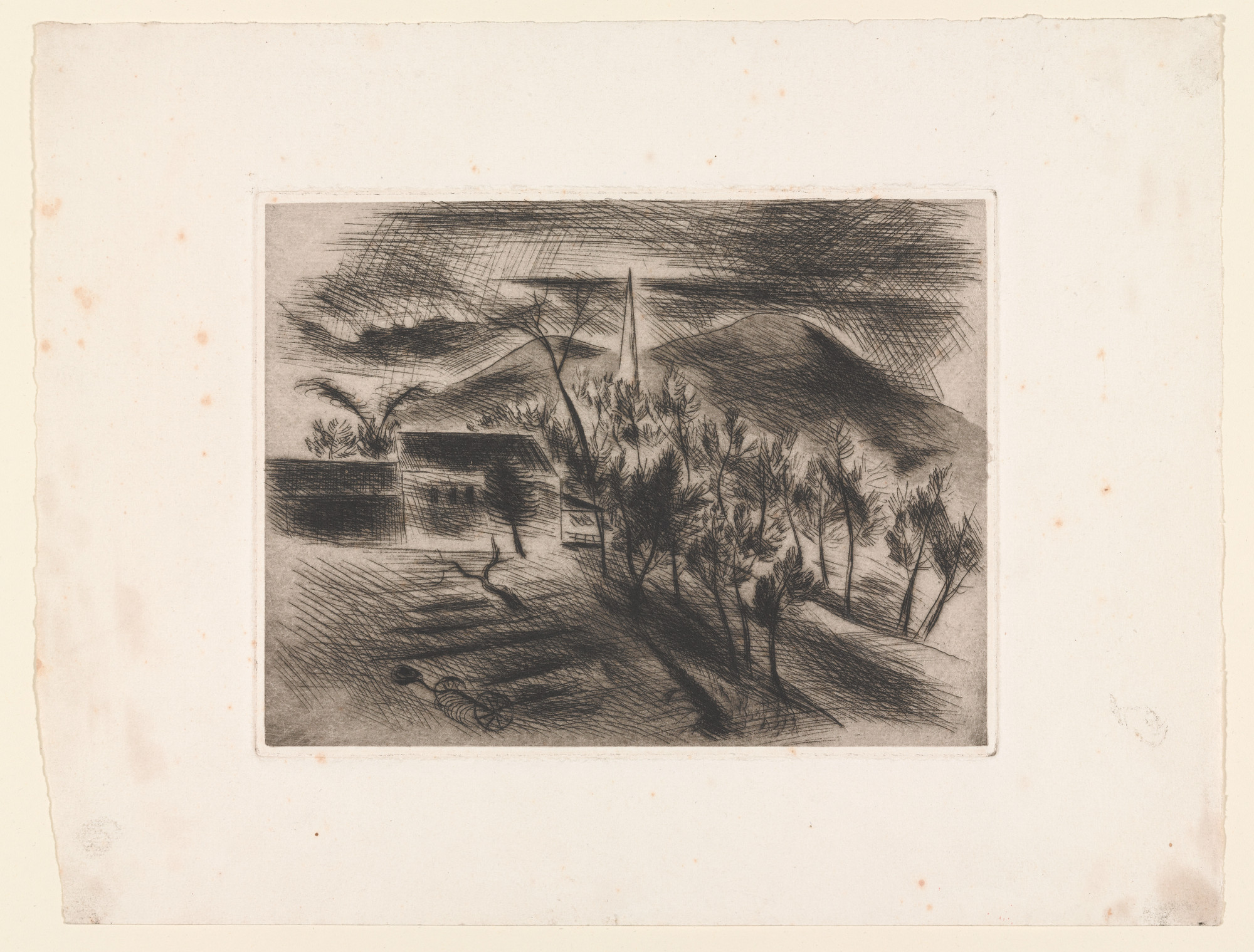 Yasuo Kuniyoshi. Landscape - (Woodstock)